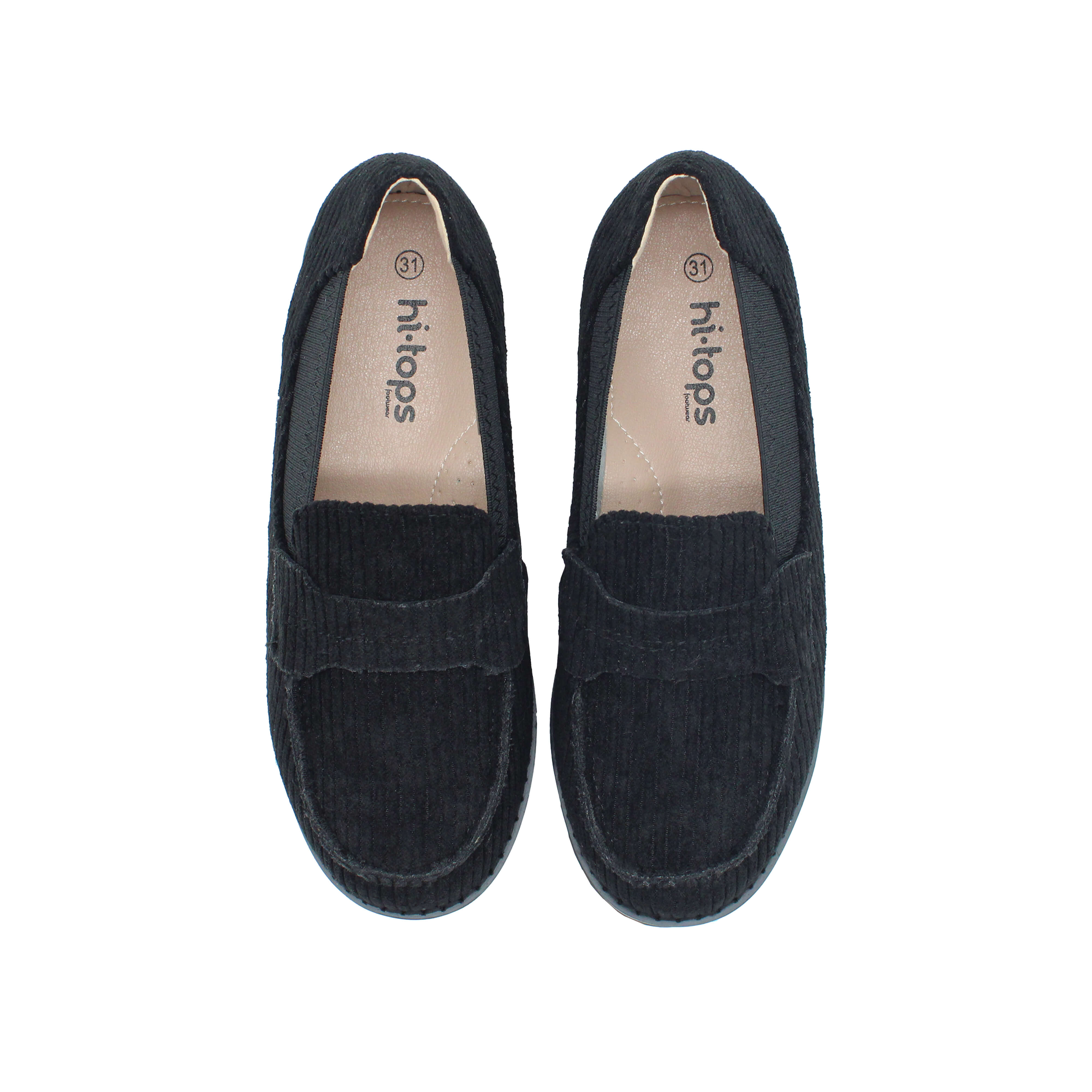 Comfort Loafer, Black Corduroy Fabric