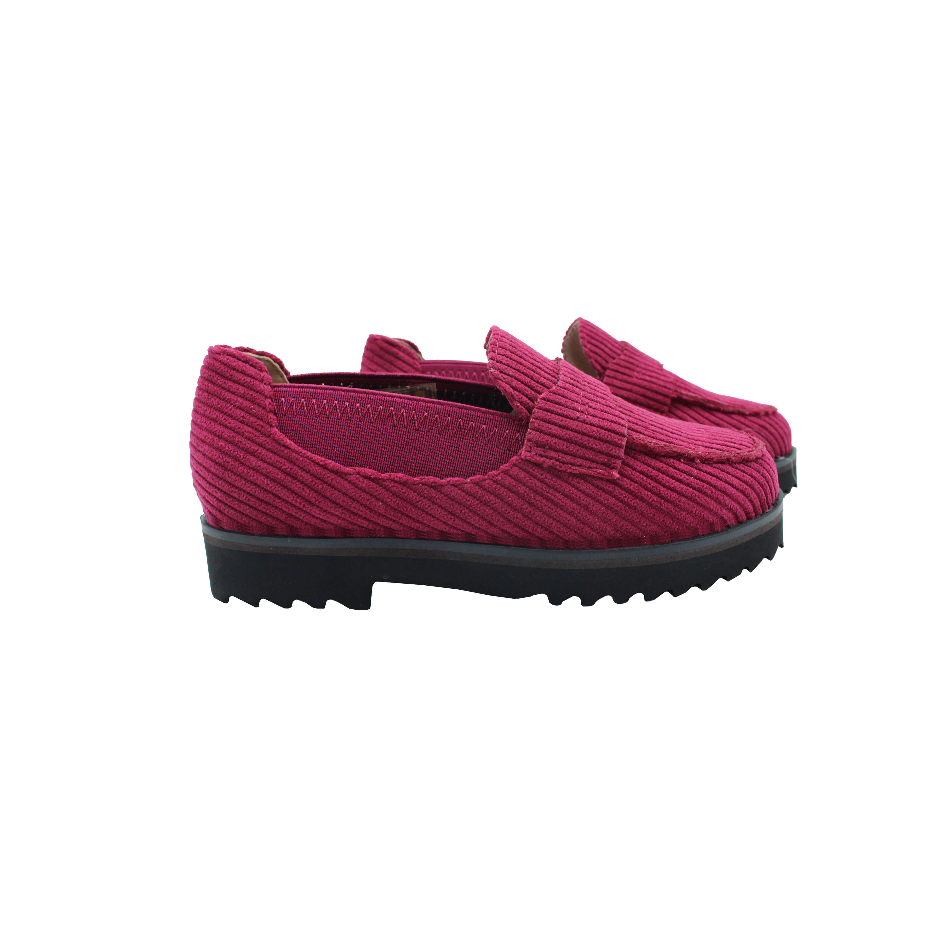 Comfort Loafer, Plum Corduroy Fabric