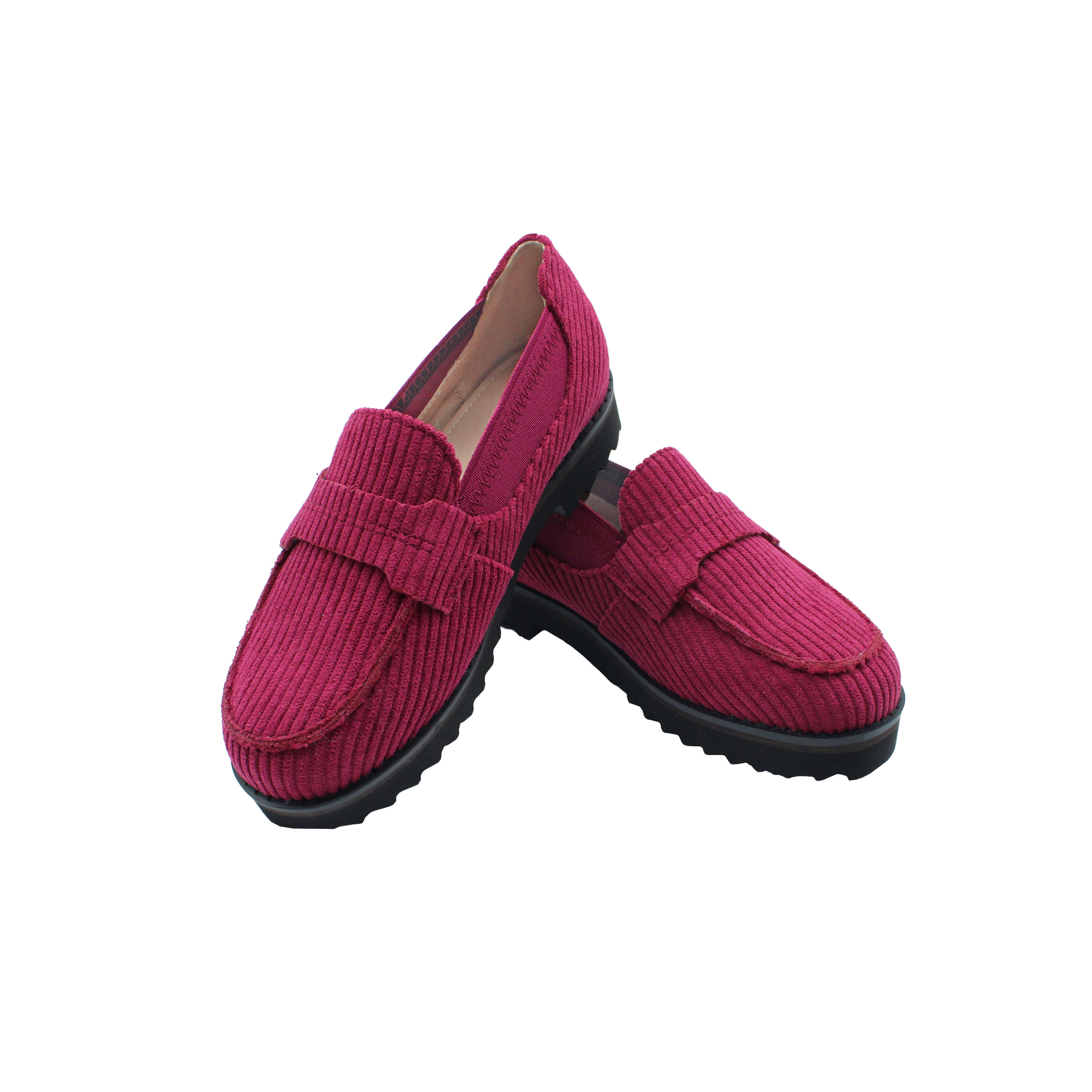Comfort Loafer, Plum Corduroy Fabric