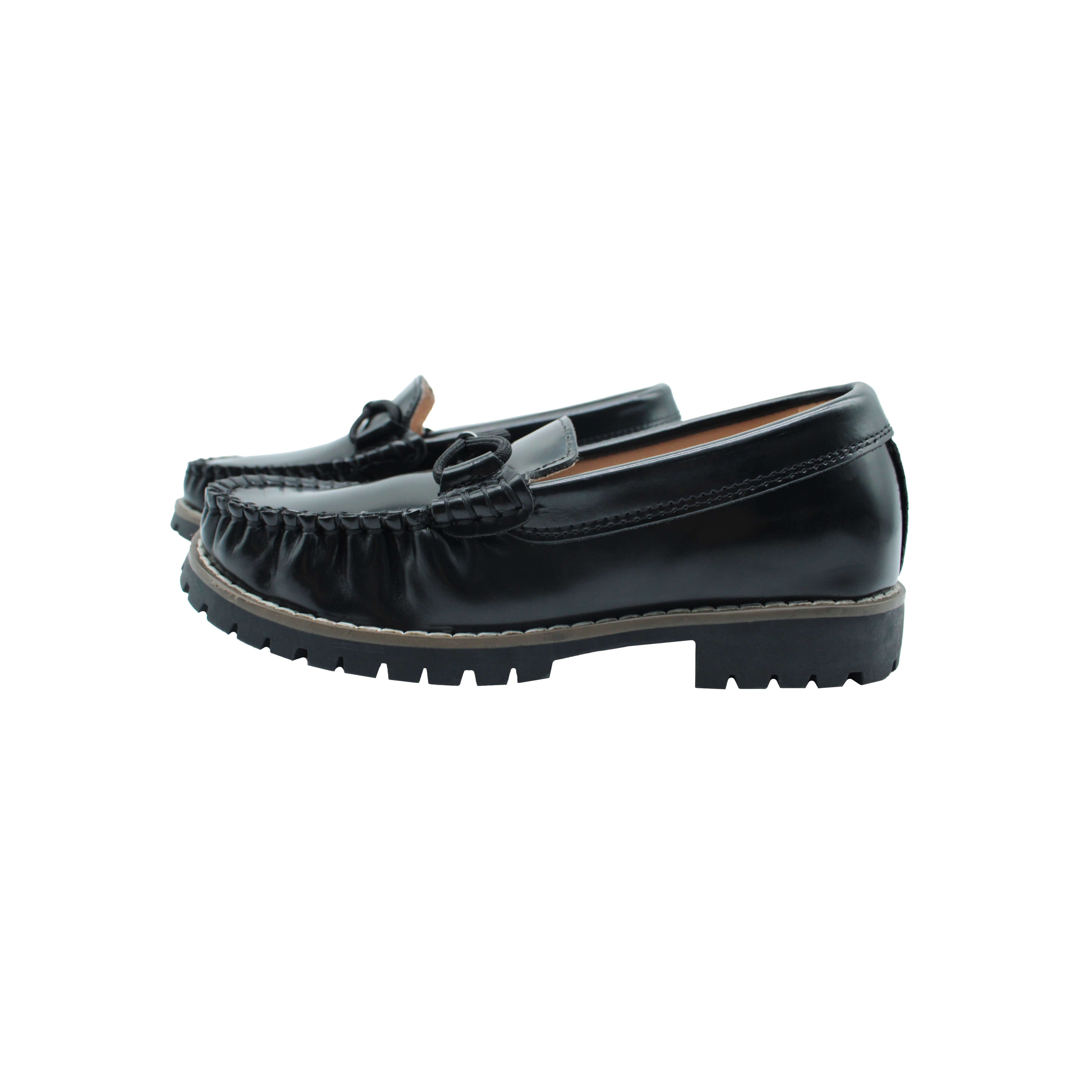 Black Leather Loafer Twist