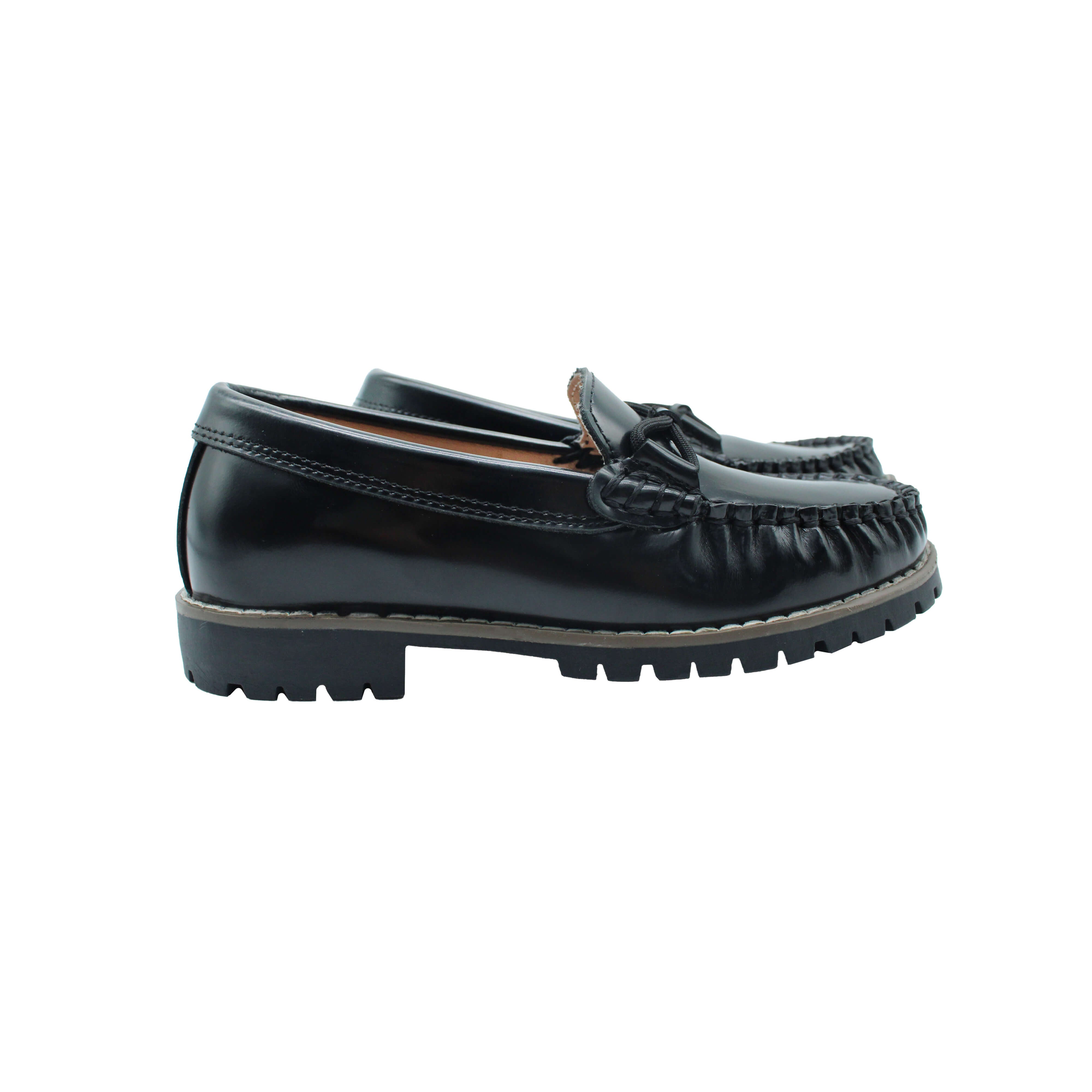 Black Leather Loafer Twist