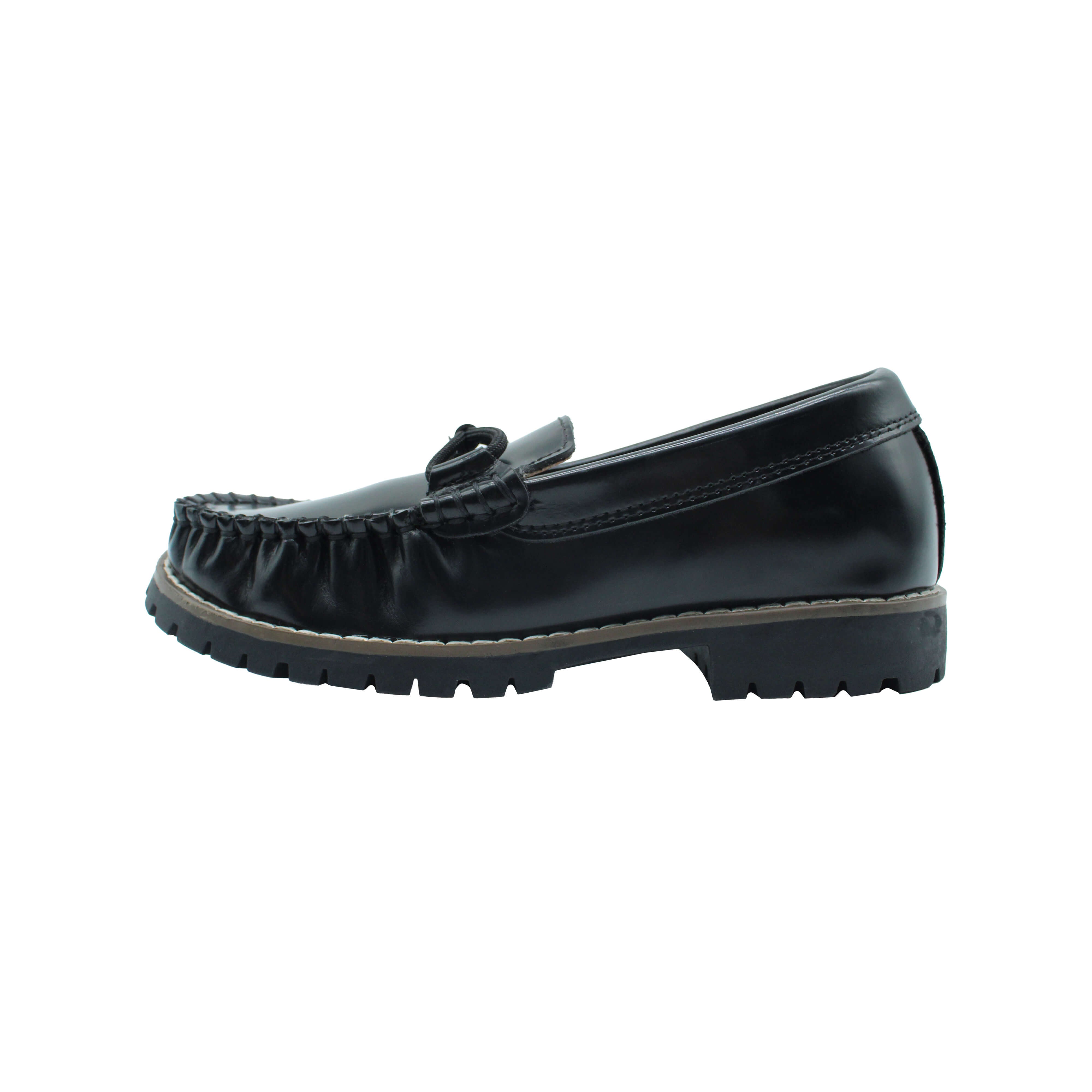Black Leather Loafer Twist
