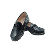 Black Leather Loafer Twist