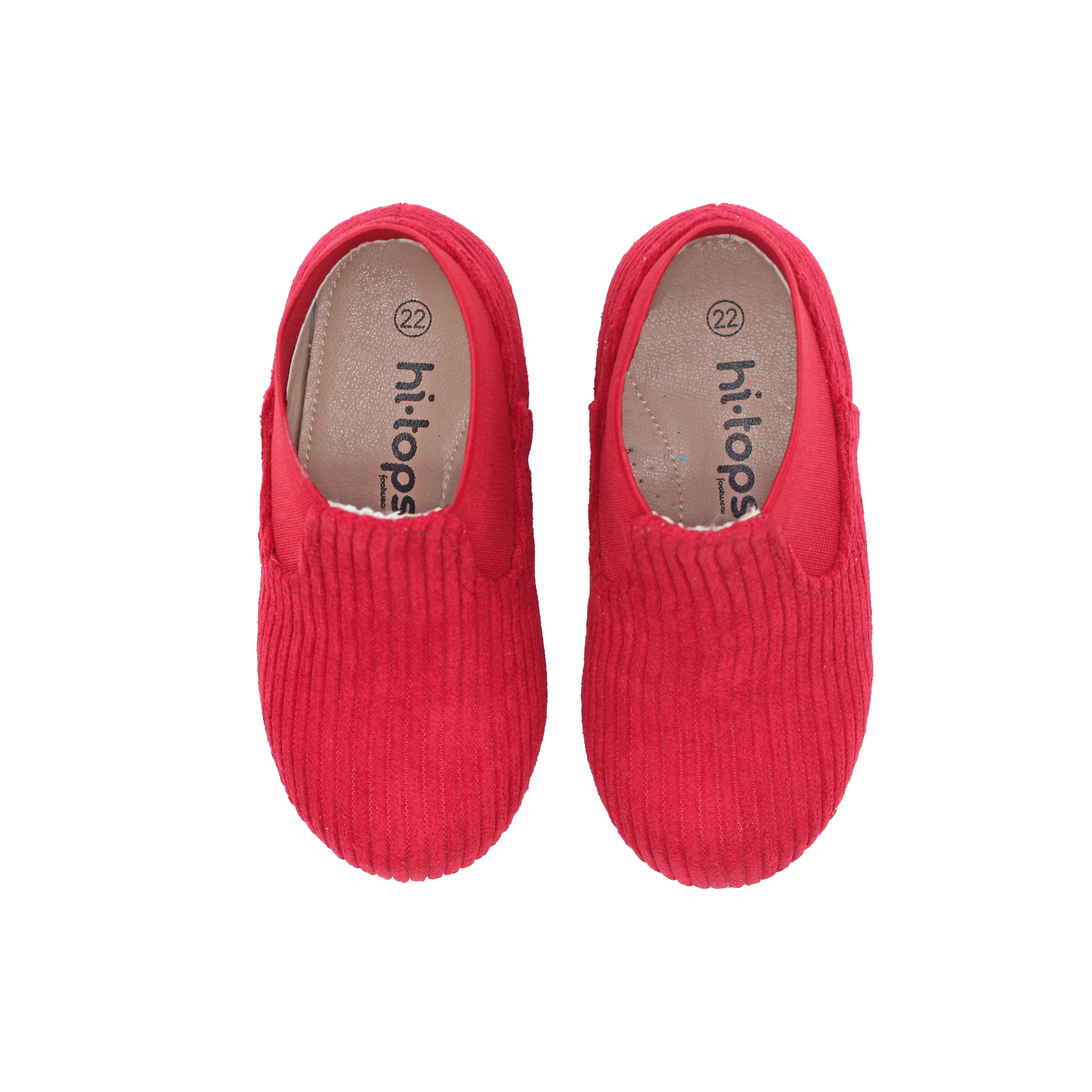 High Tops, Red Corduroy Fabric
