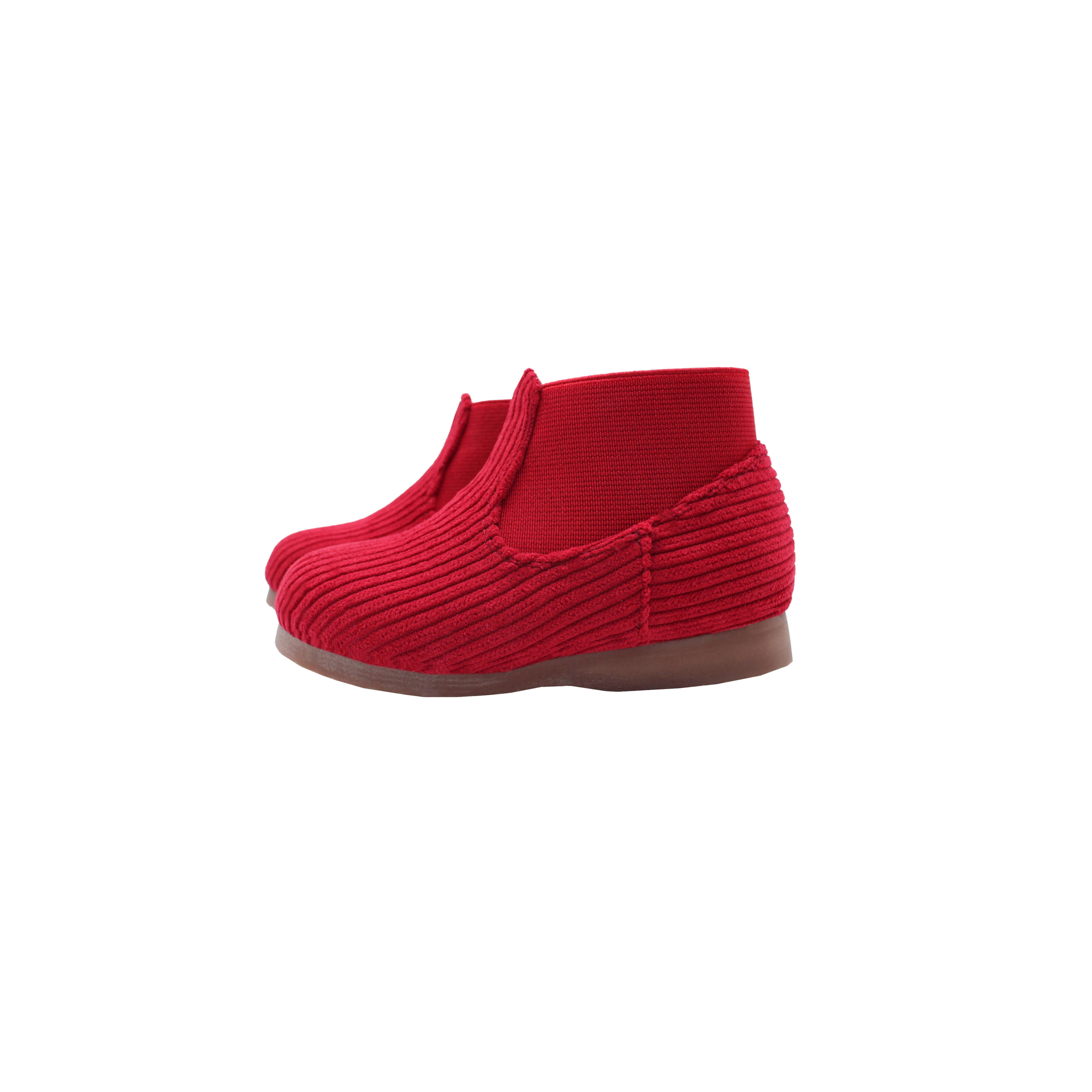 High Tops, Red Corduroy Fabric