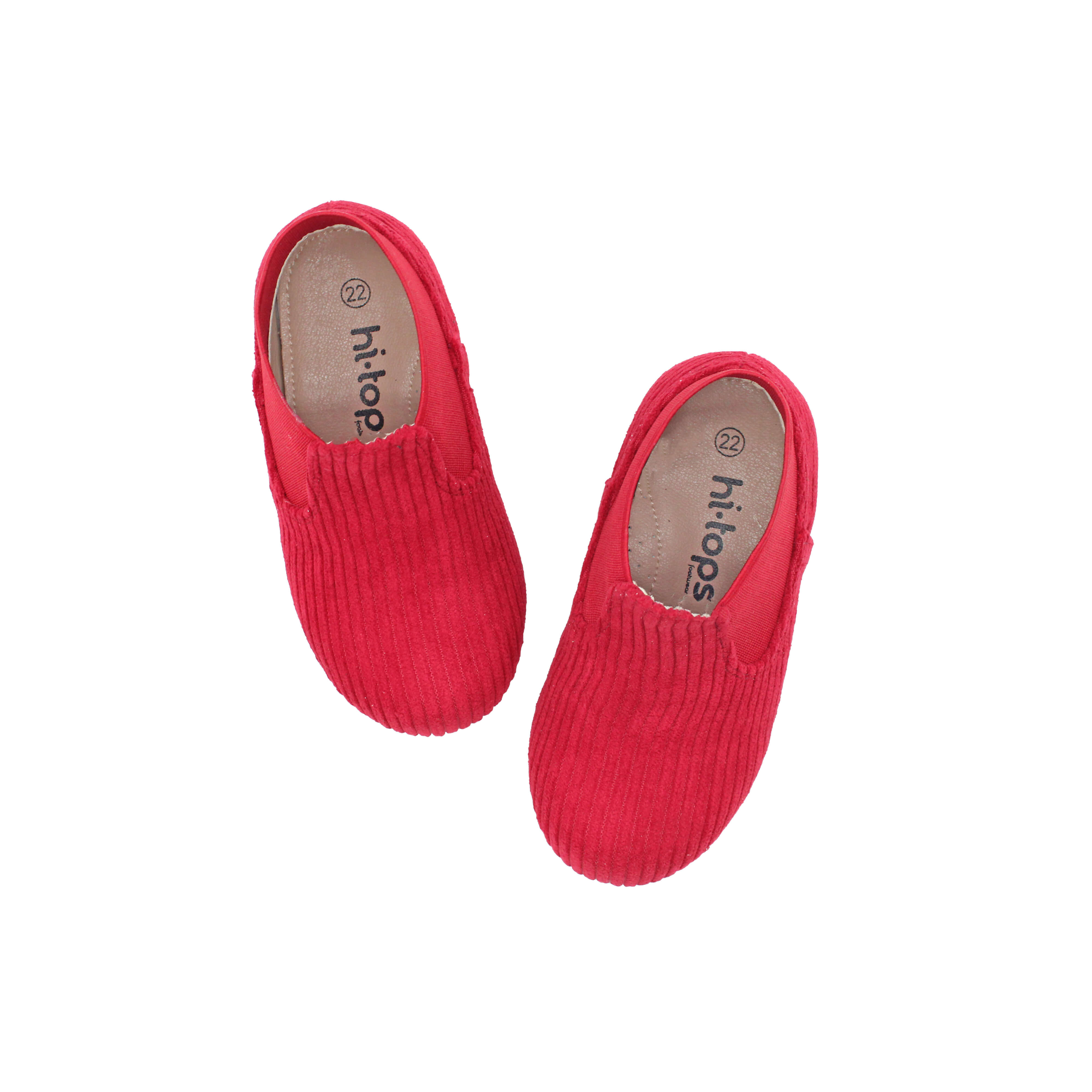 High Tops, Red Corduroy Fabric