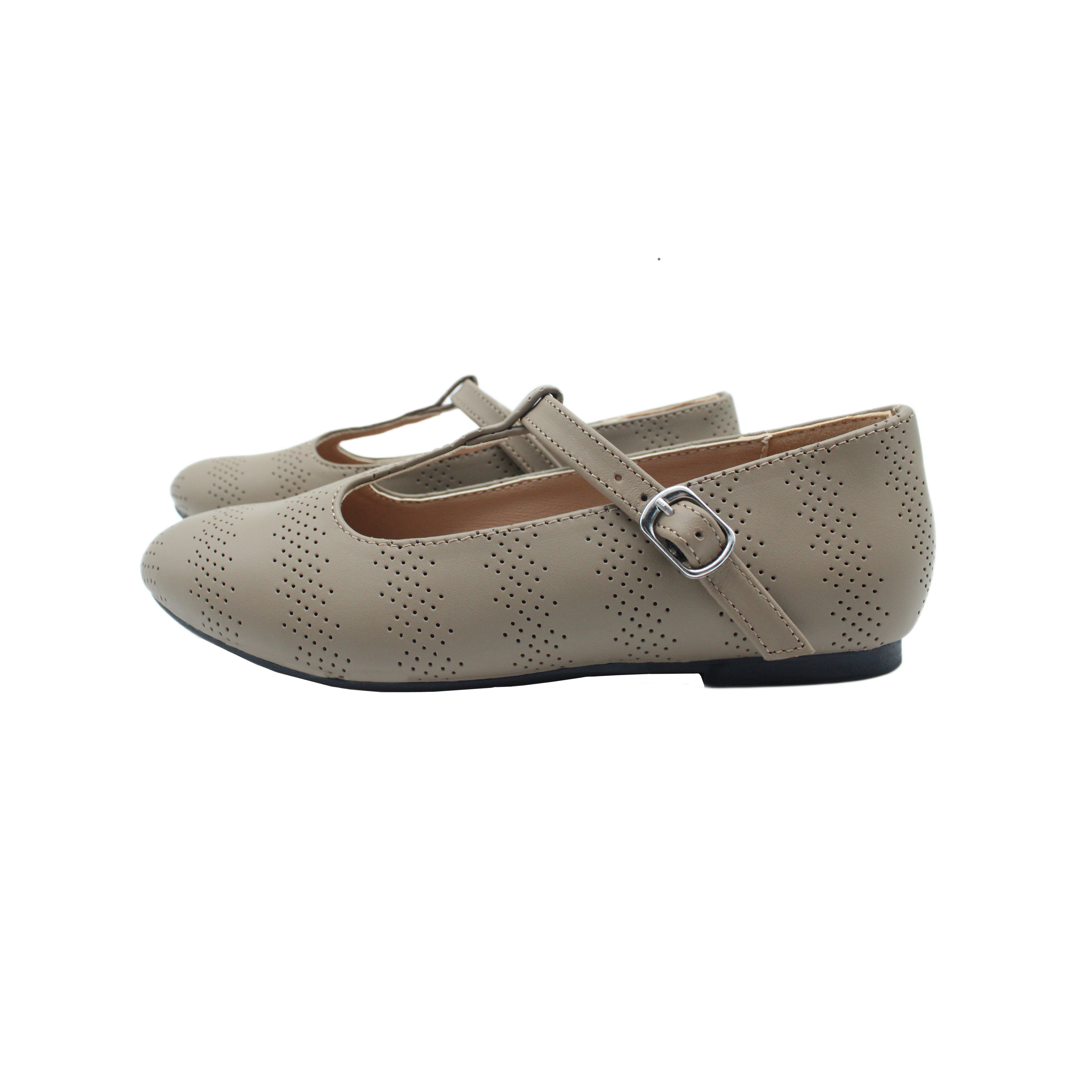 Speckled T-Straps, Marron Corduroy