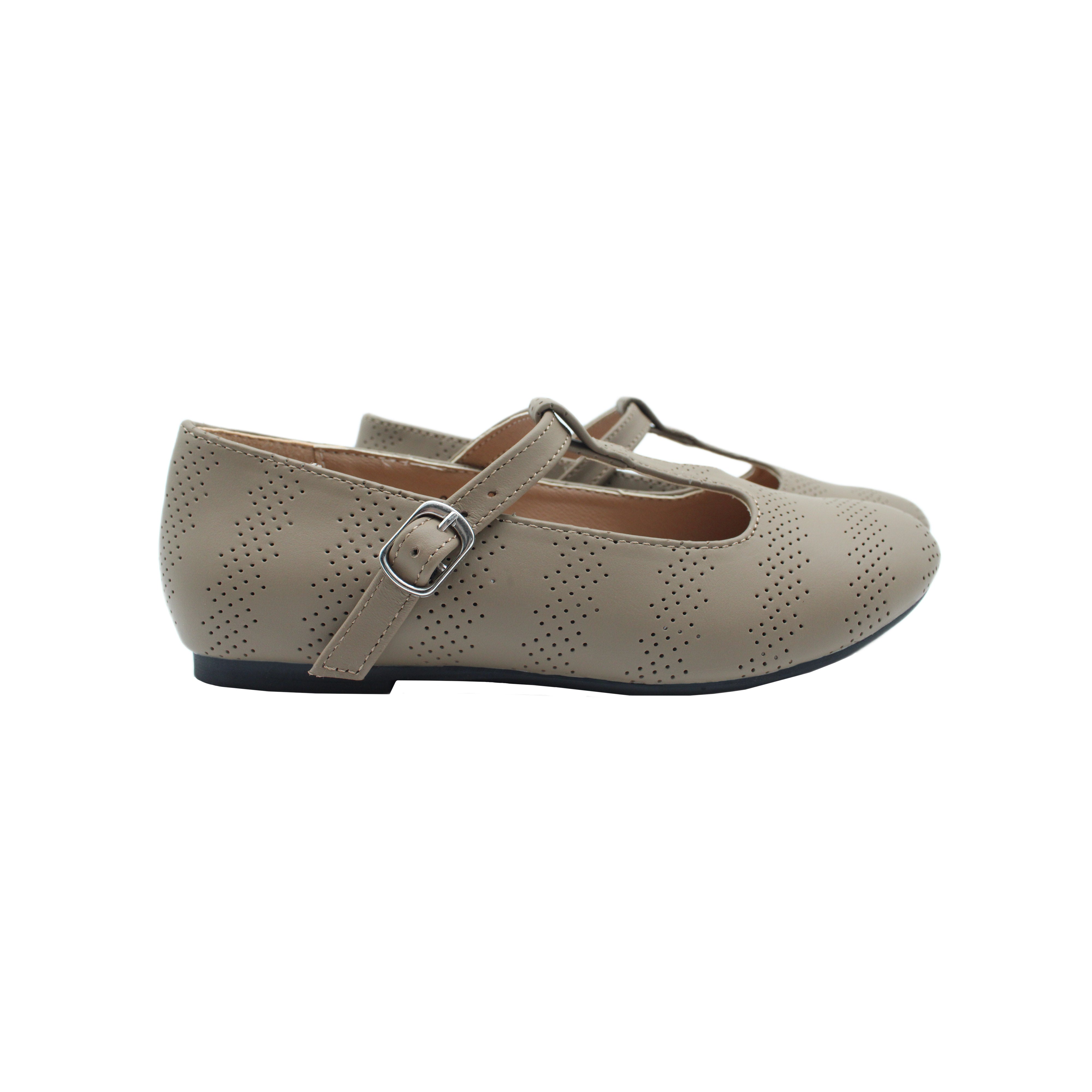 Speckled T-Straps, Marron Corduroy