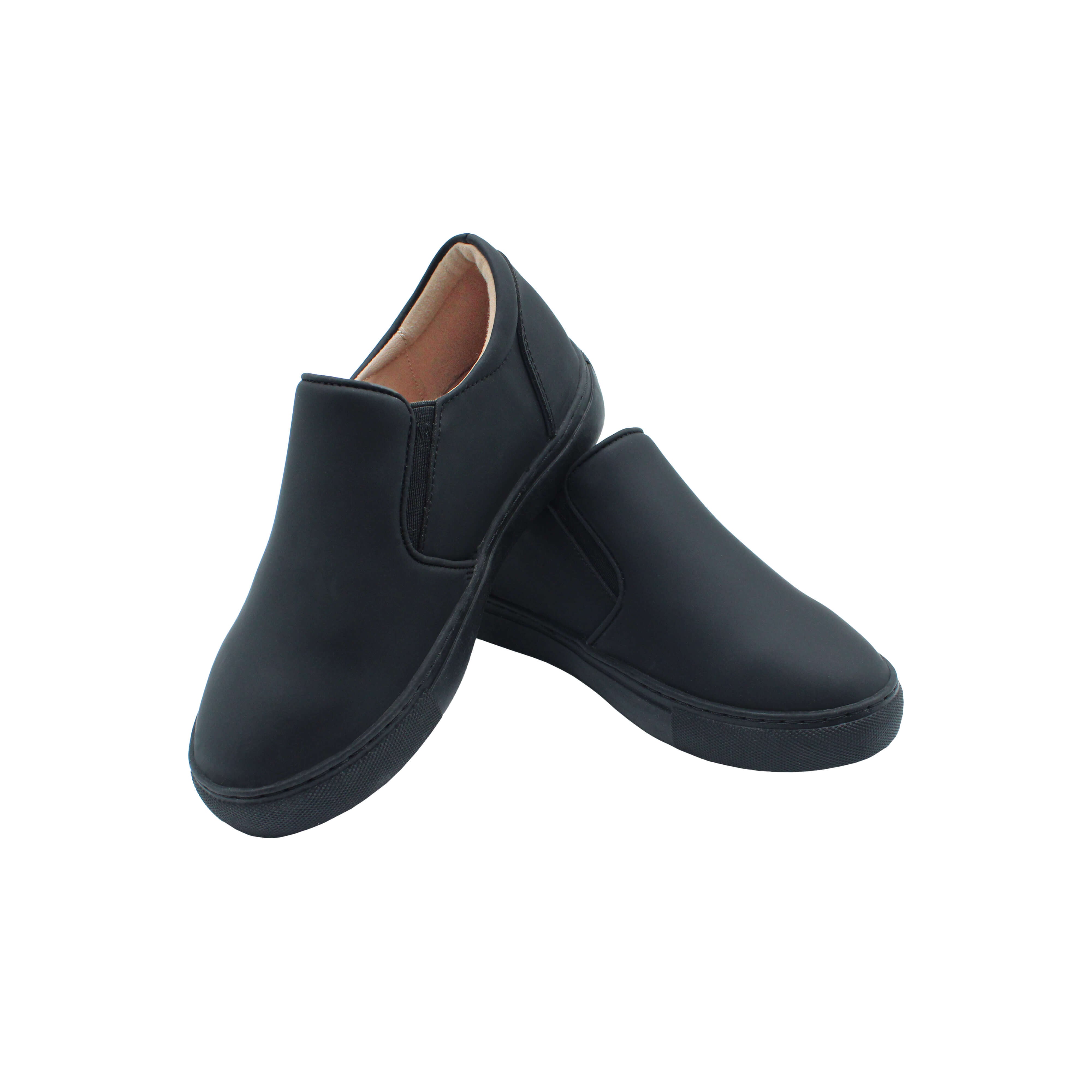 Sleek Slip-ins, Black Gum/Navy Suede