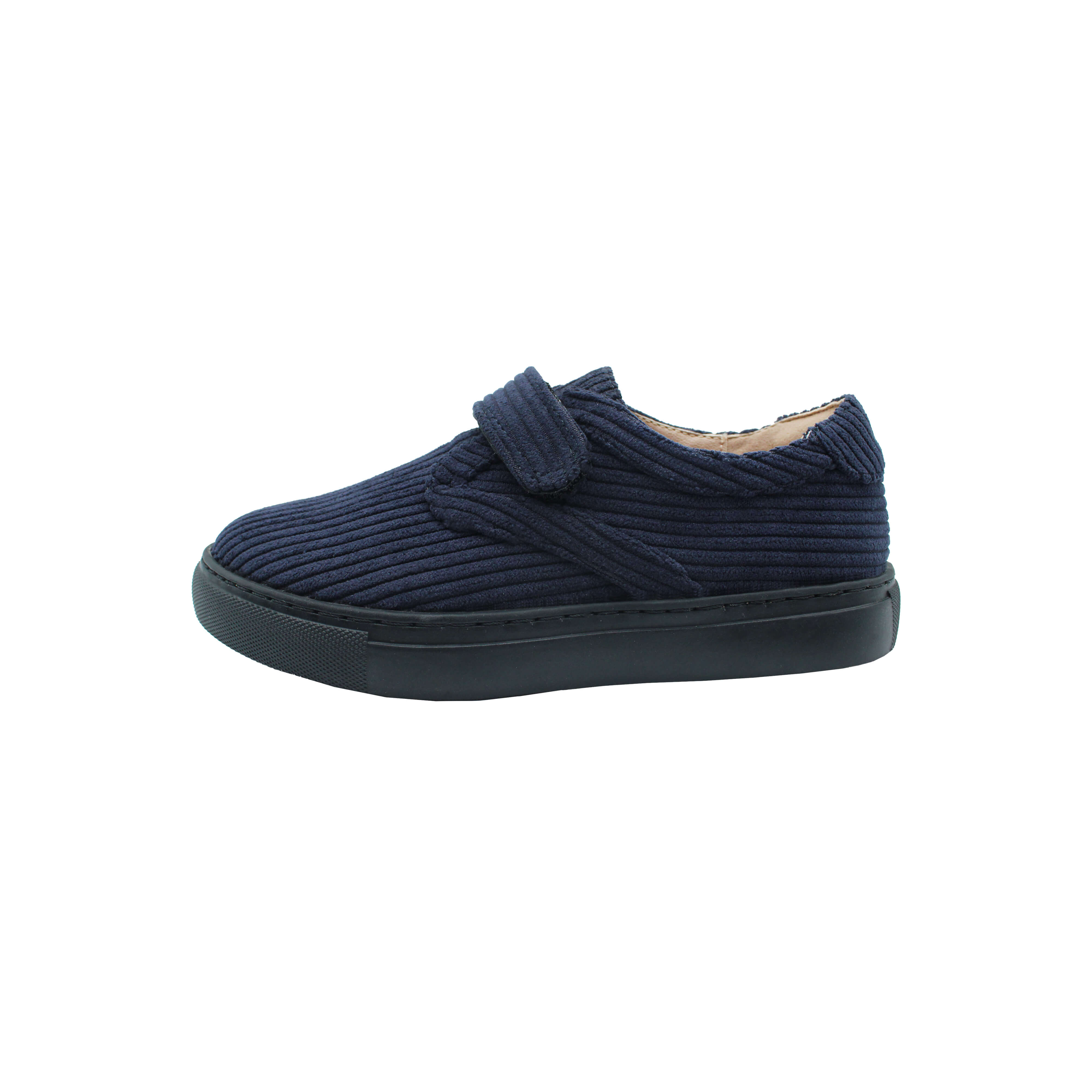 Single Velcro, Navy Corduroy Fabric
