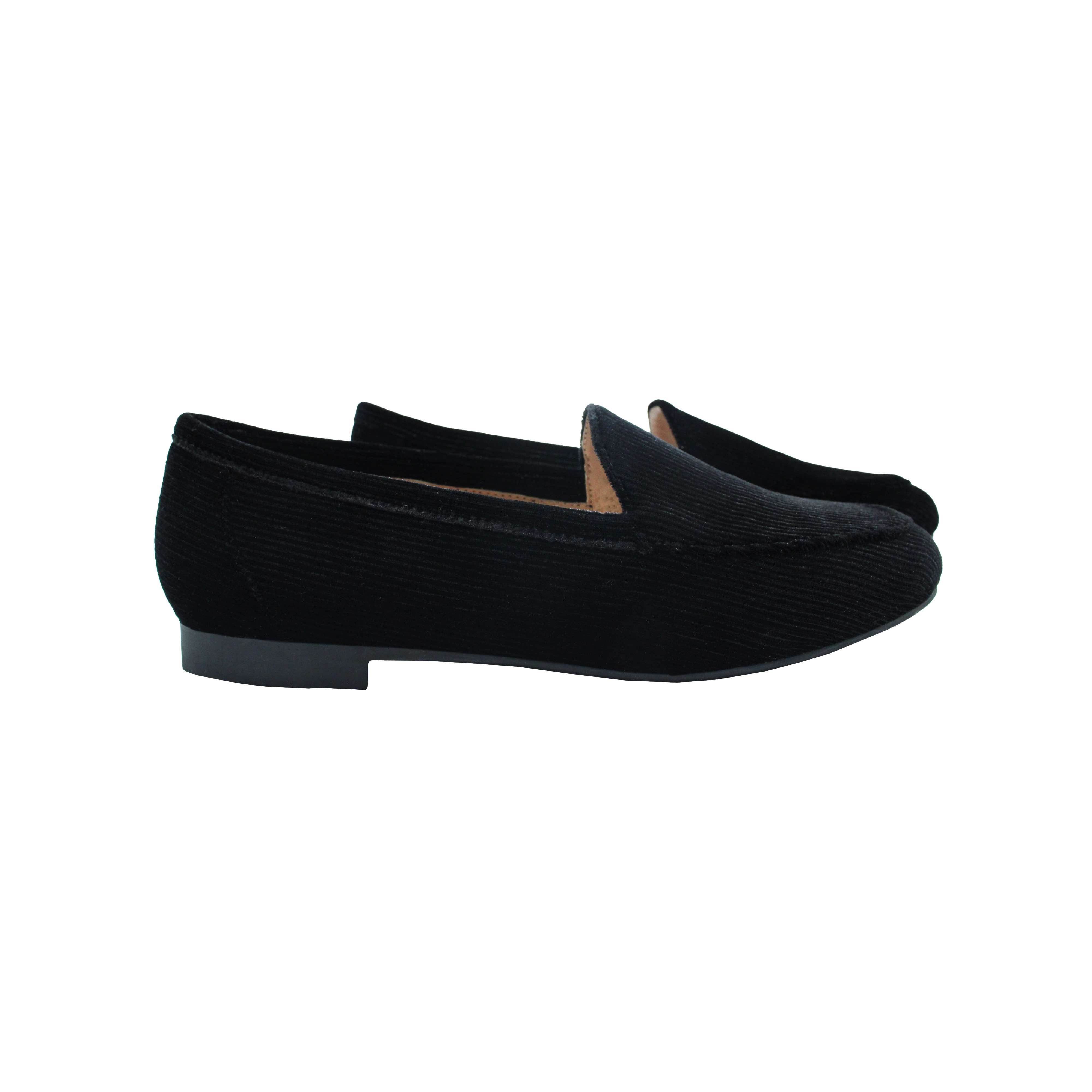 Dress Loafer, Black Corduroy