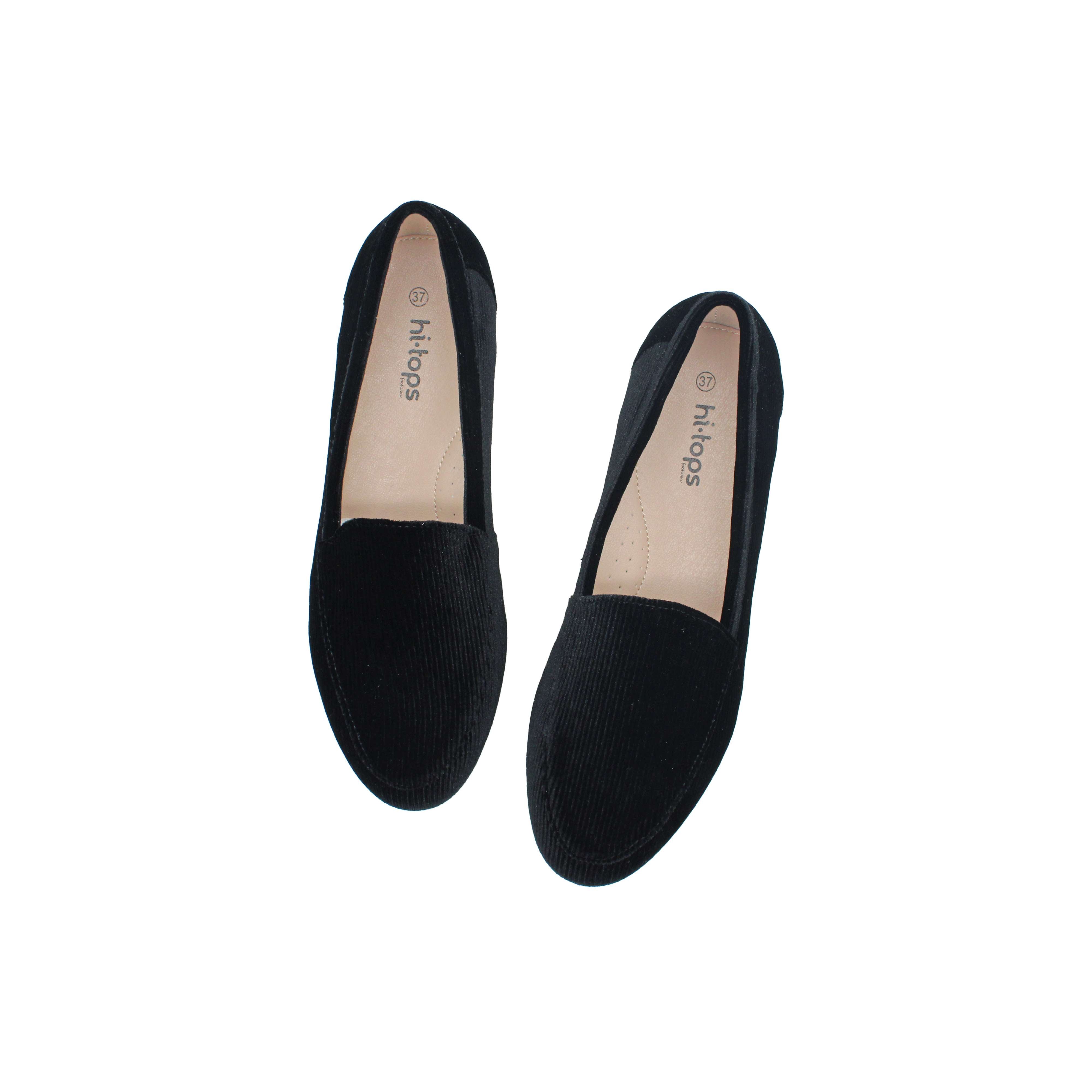 Dress Loafer, Black Corduroy