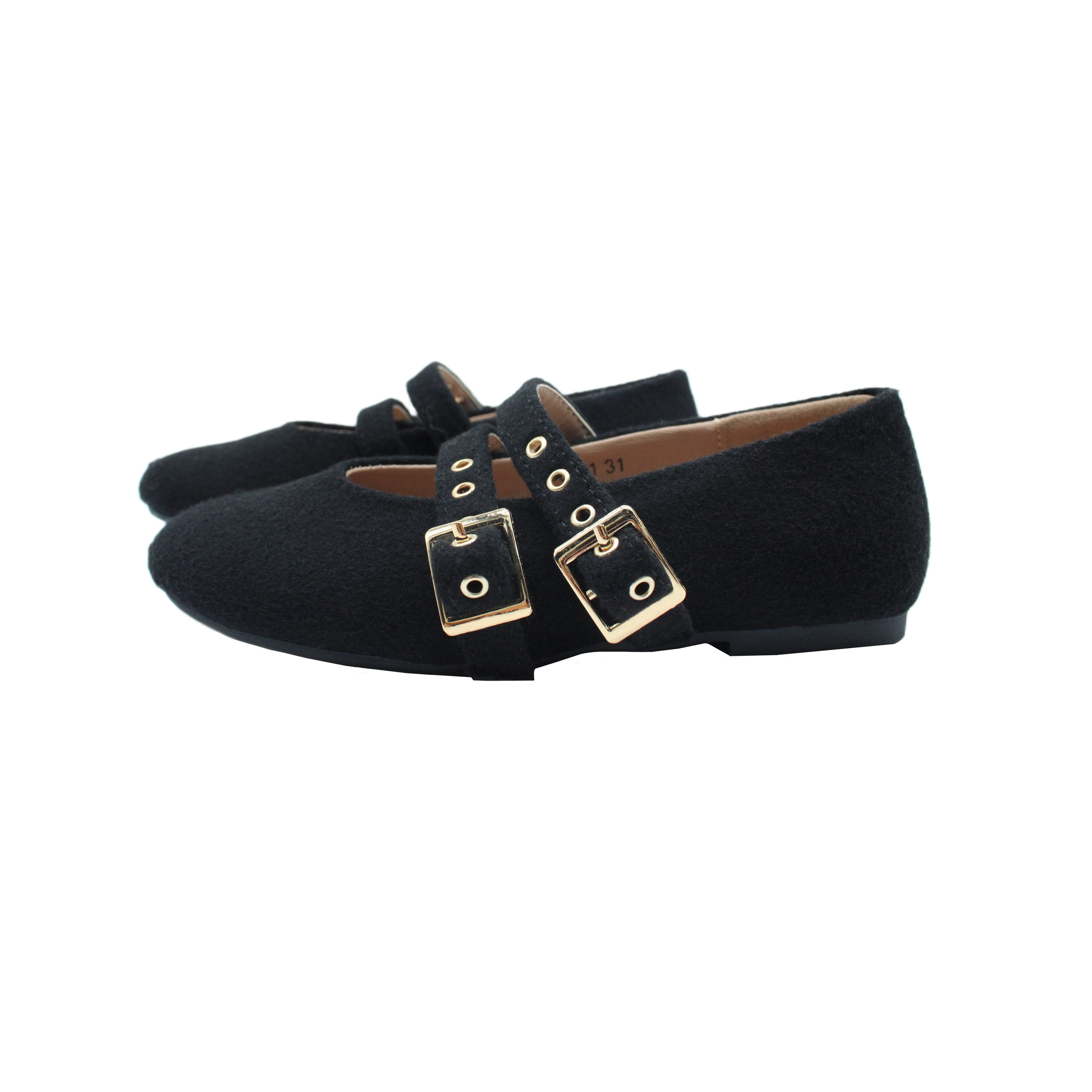 Double Buckle-BLACK FLANNEL
