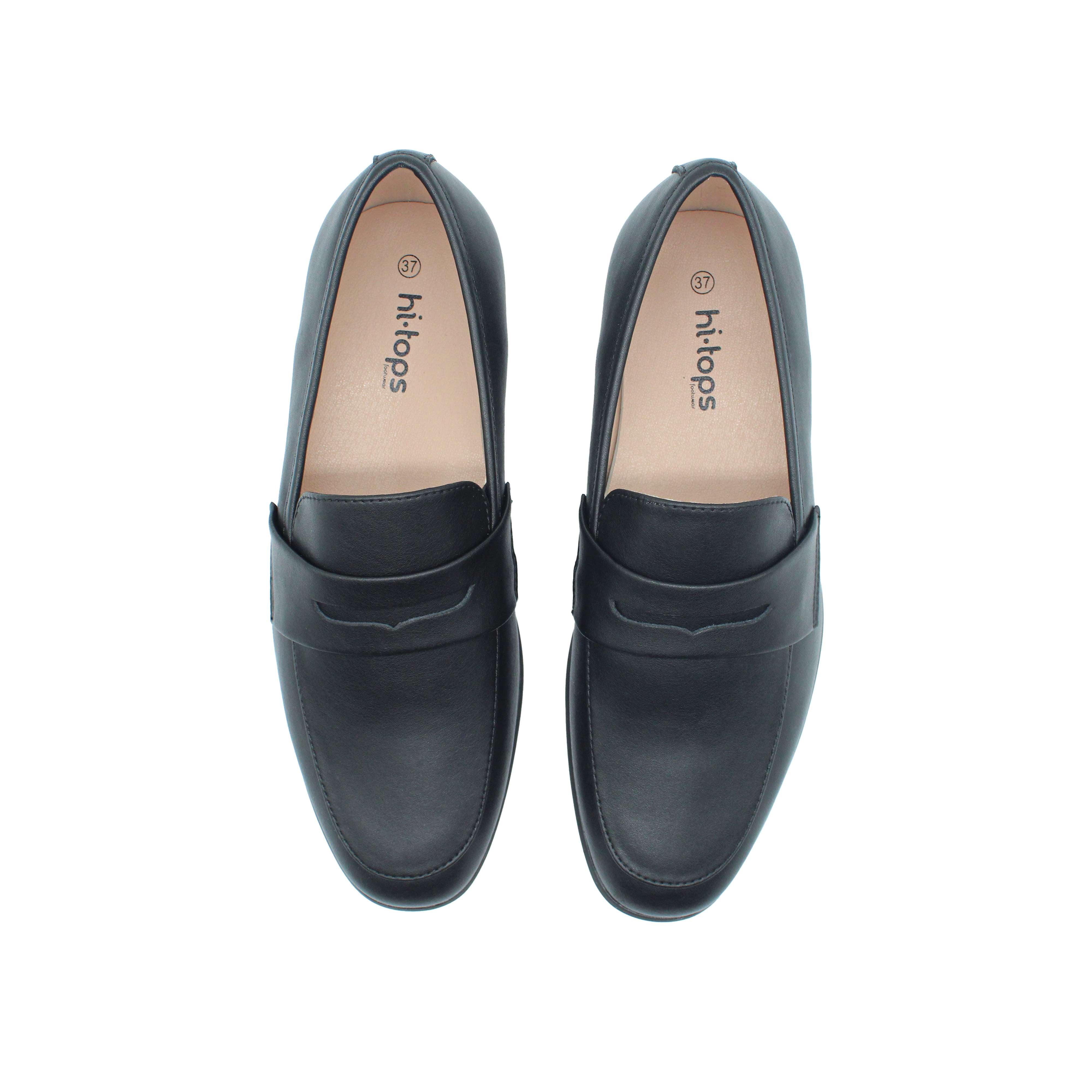 Penny Loafer, Black Smooth Leather