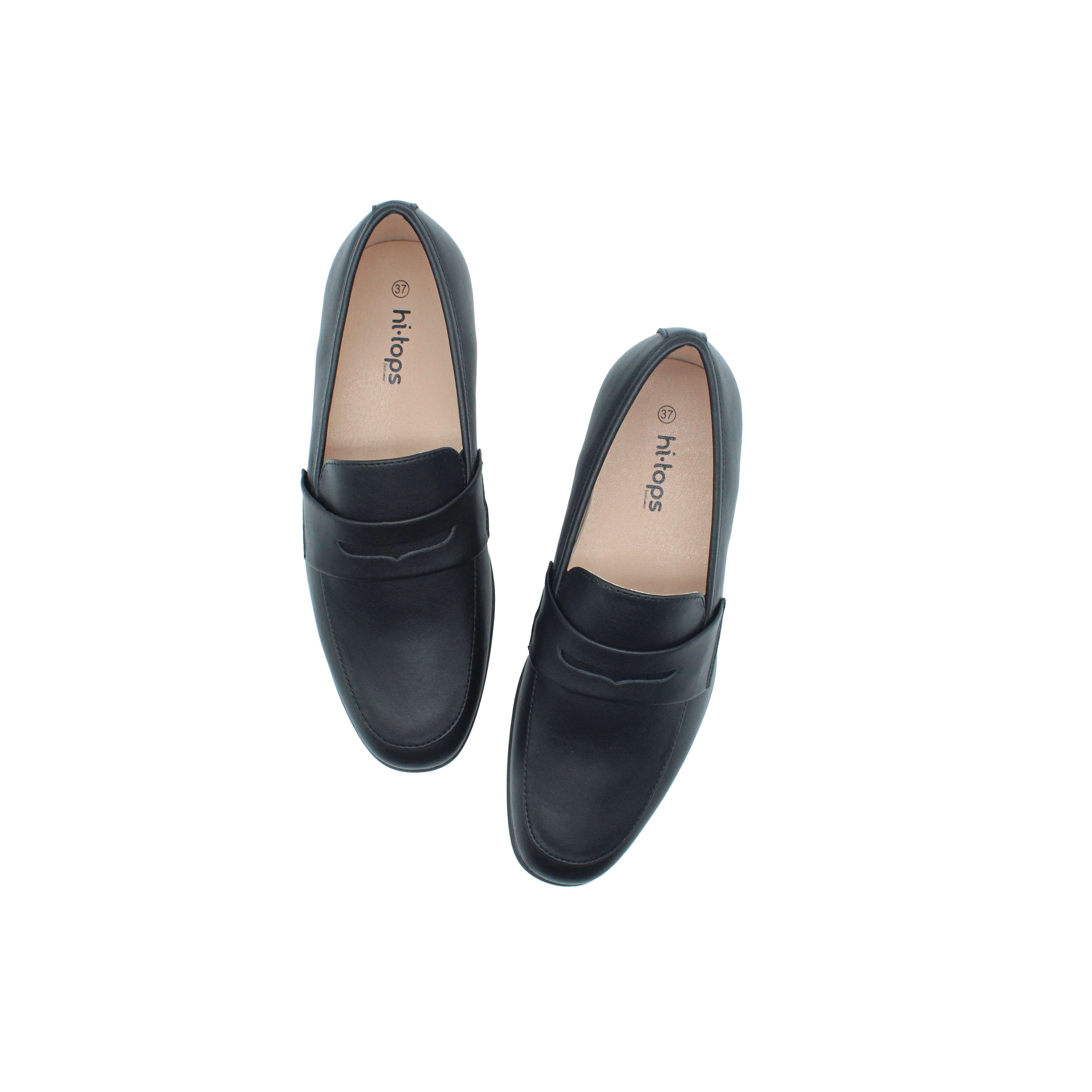 Penny Loafer, Black Smooth Leather