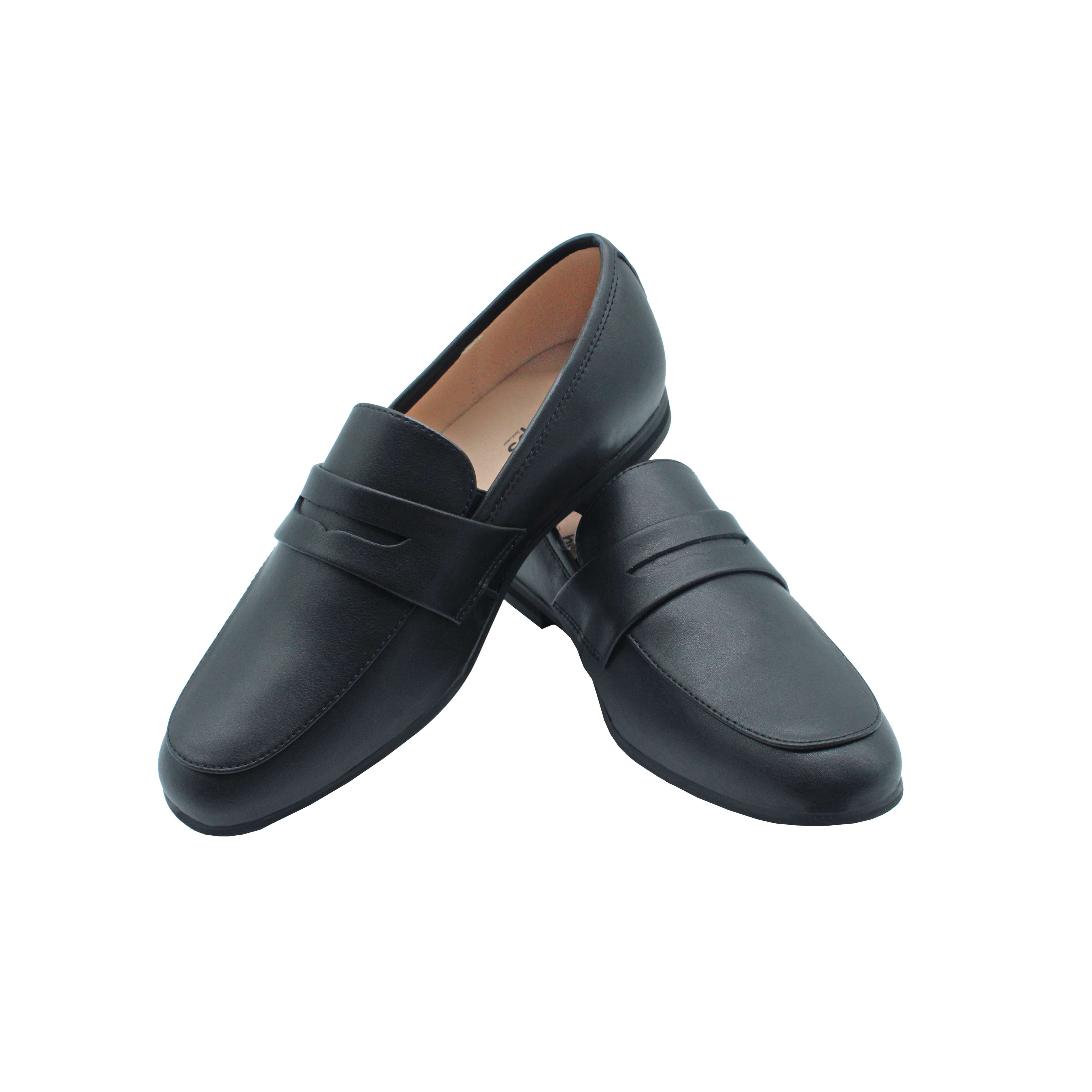 Penny Loafer, Black Smooth Leather