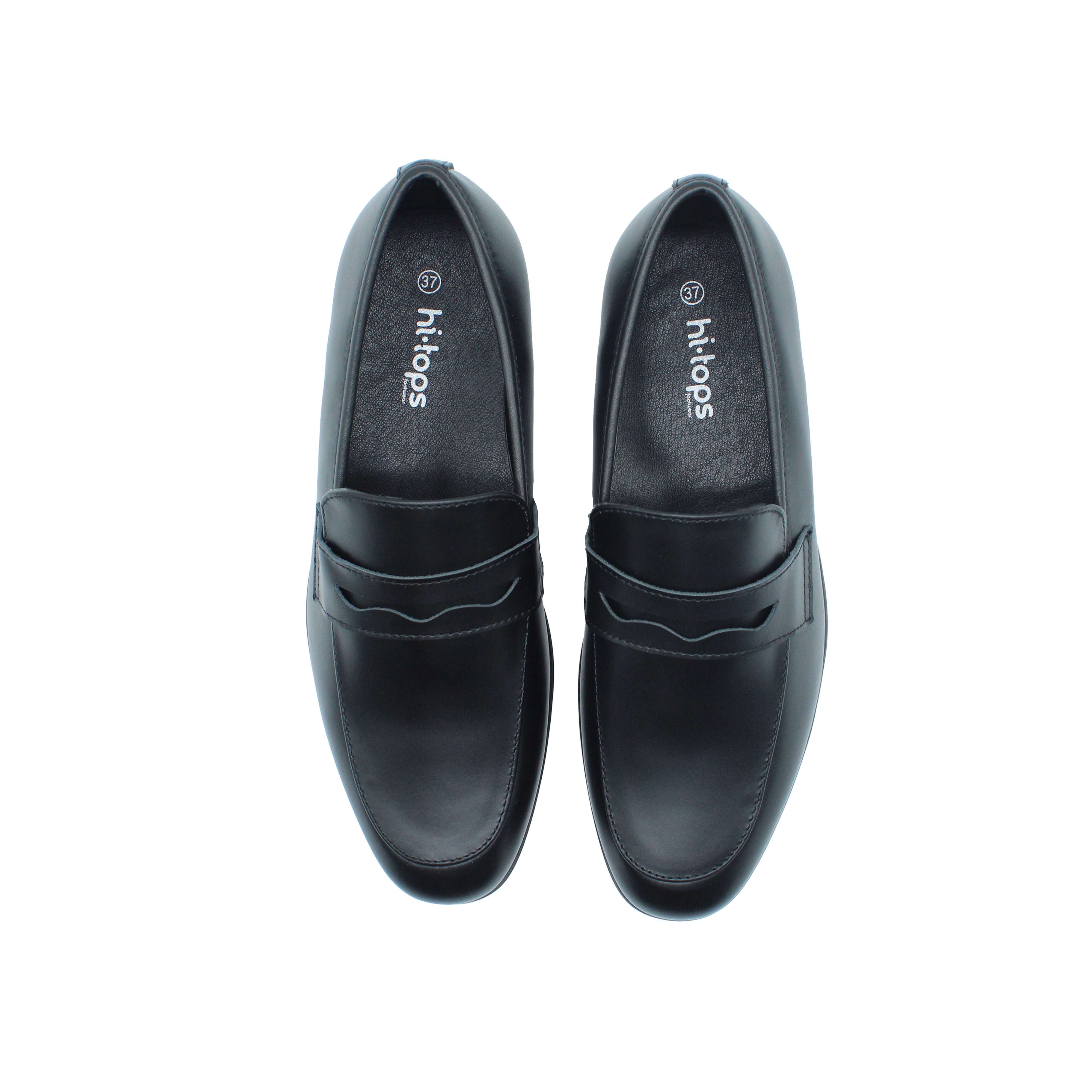 Penny Loafer, Black Smooth Leather