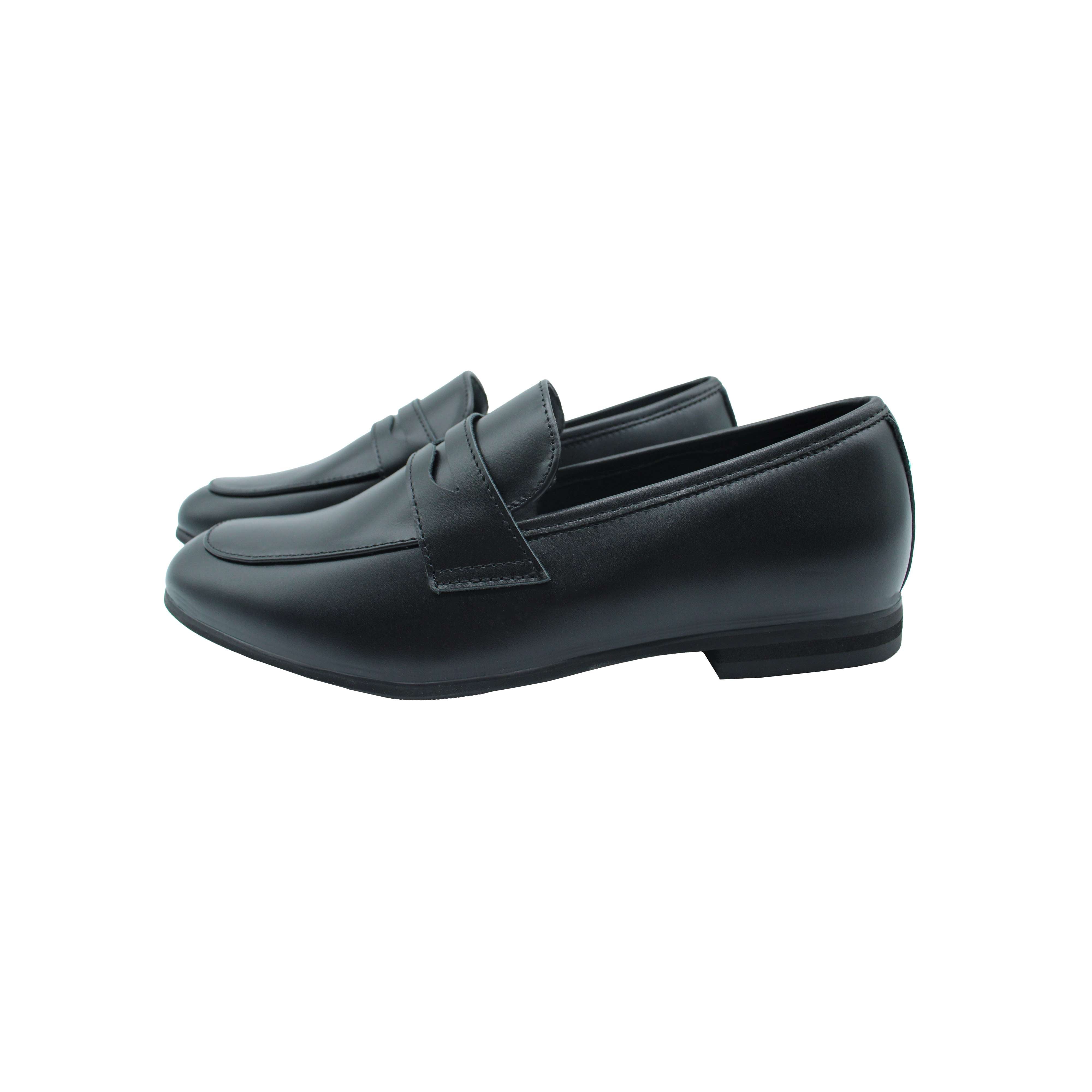Penny Loafer, Black Smooth Leather