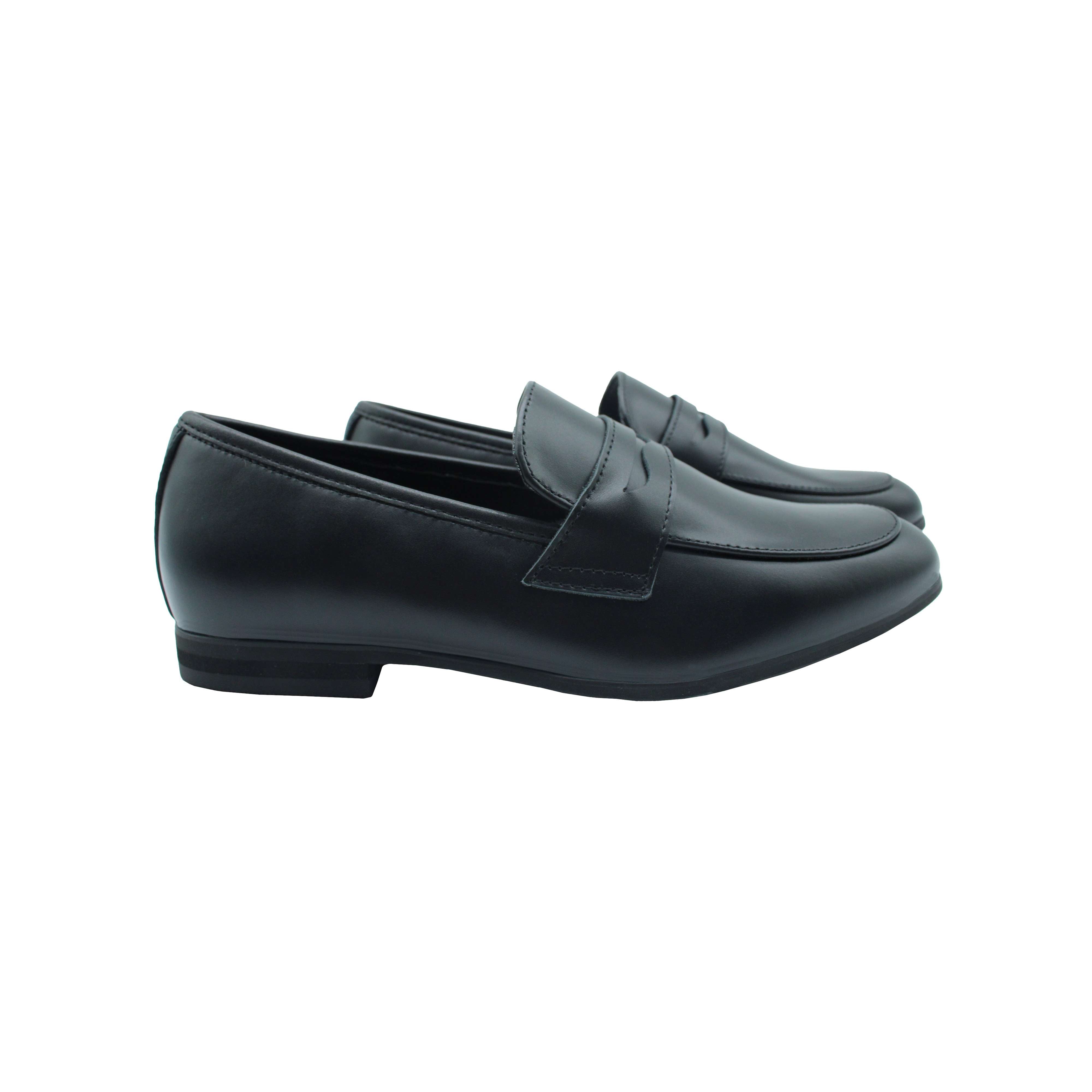 Penny Loafer, Black Smooth Leather