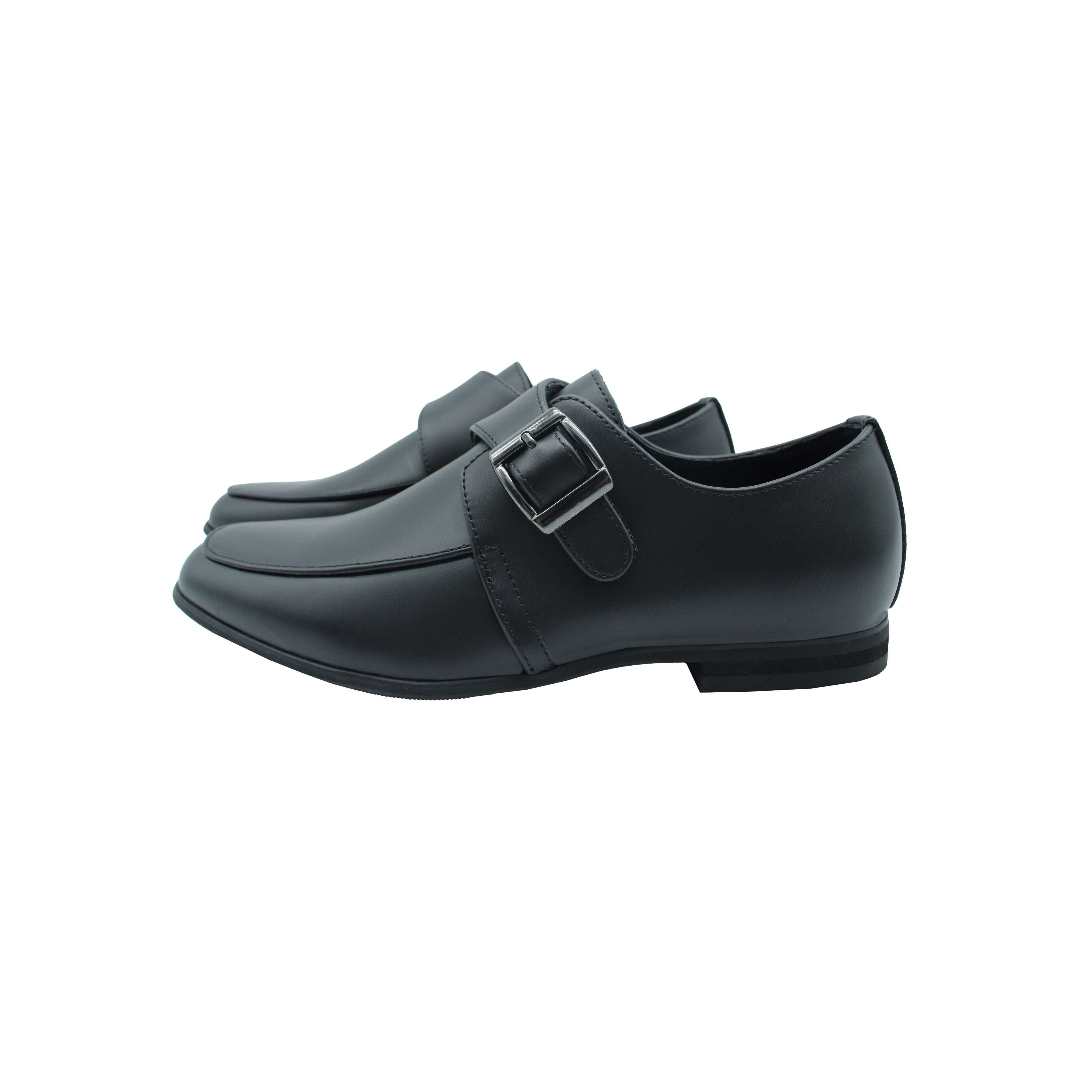 Dress Buckles, Black Leather