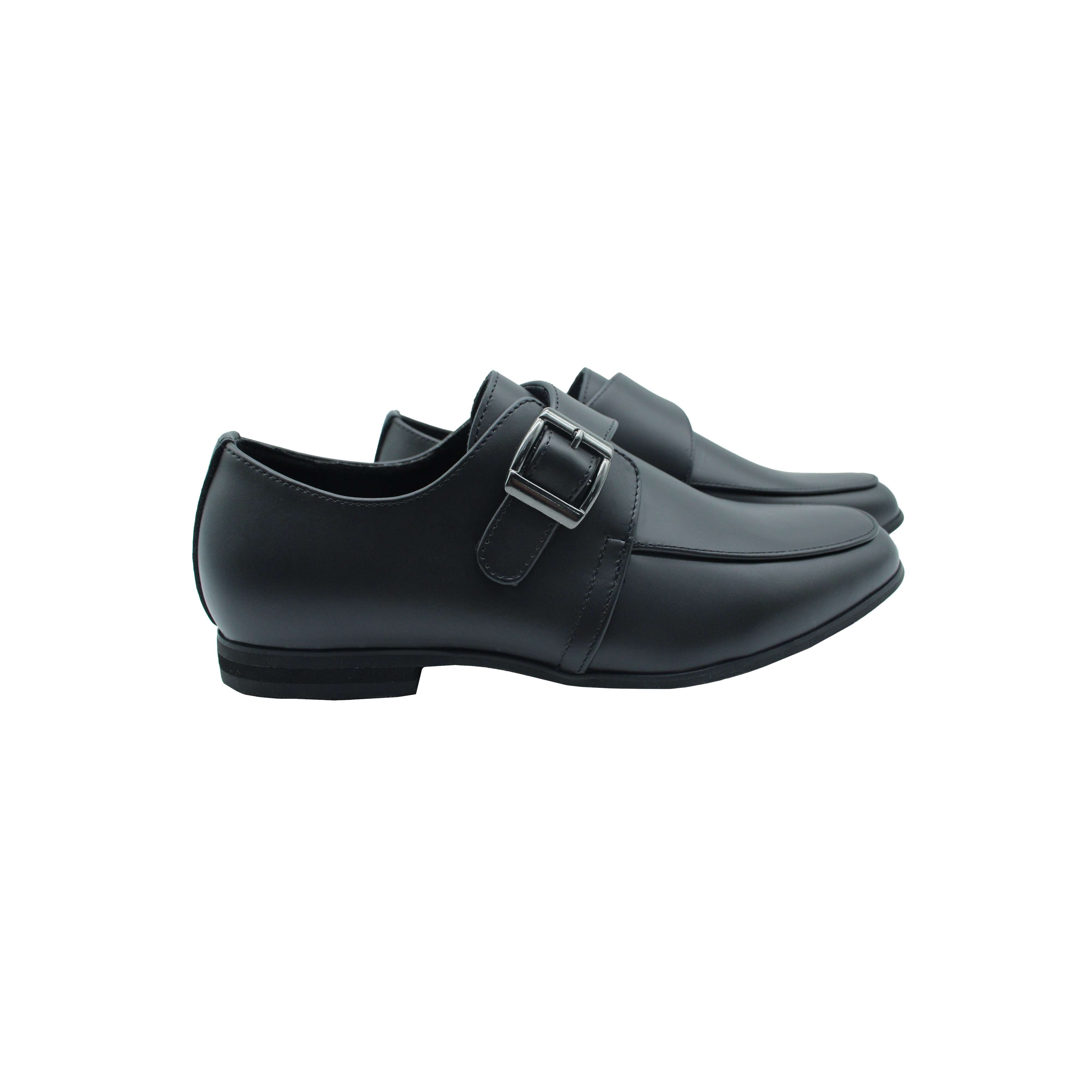 Dress Buckles, Black Leather