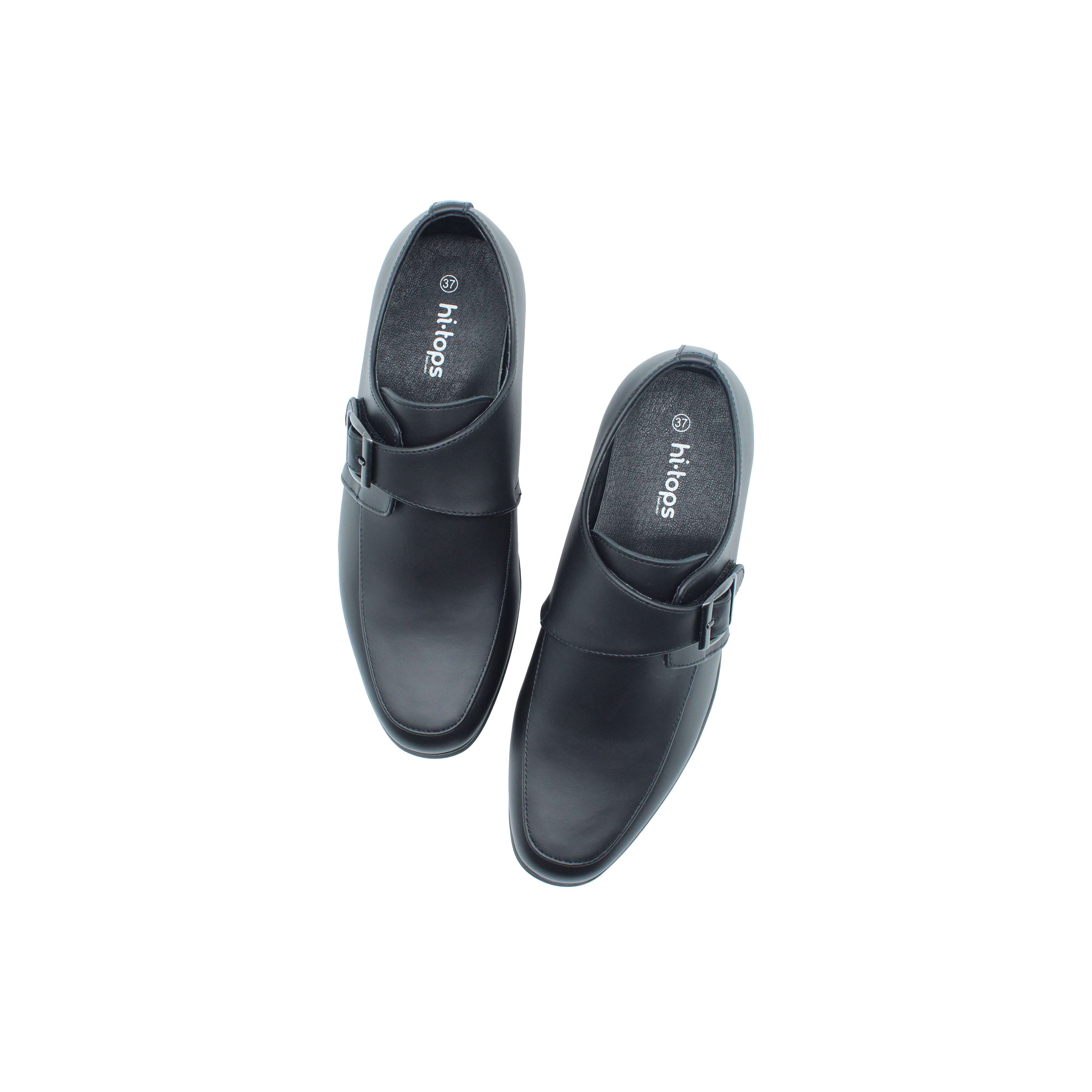 Dress Buckles, Black Leather