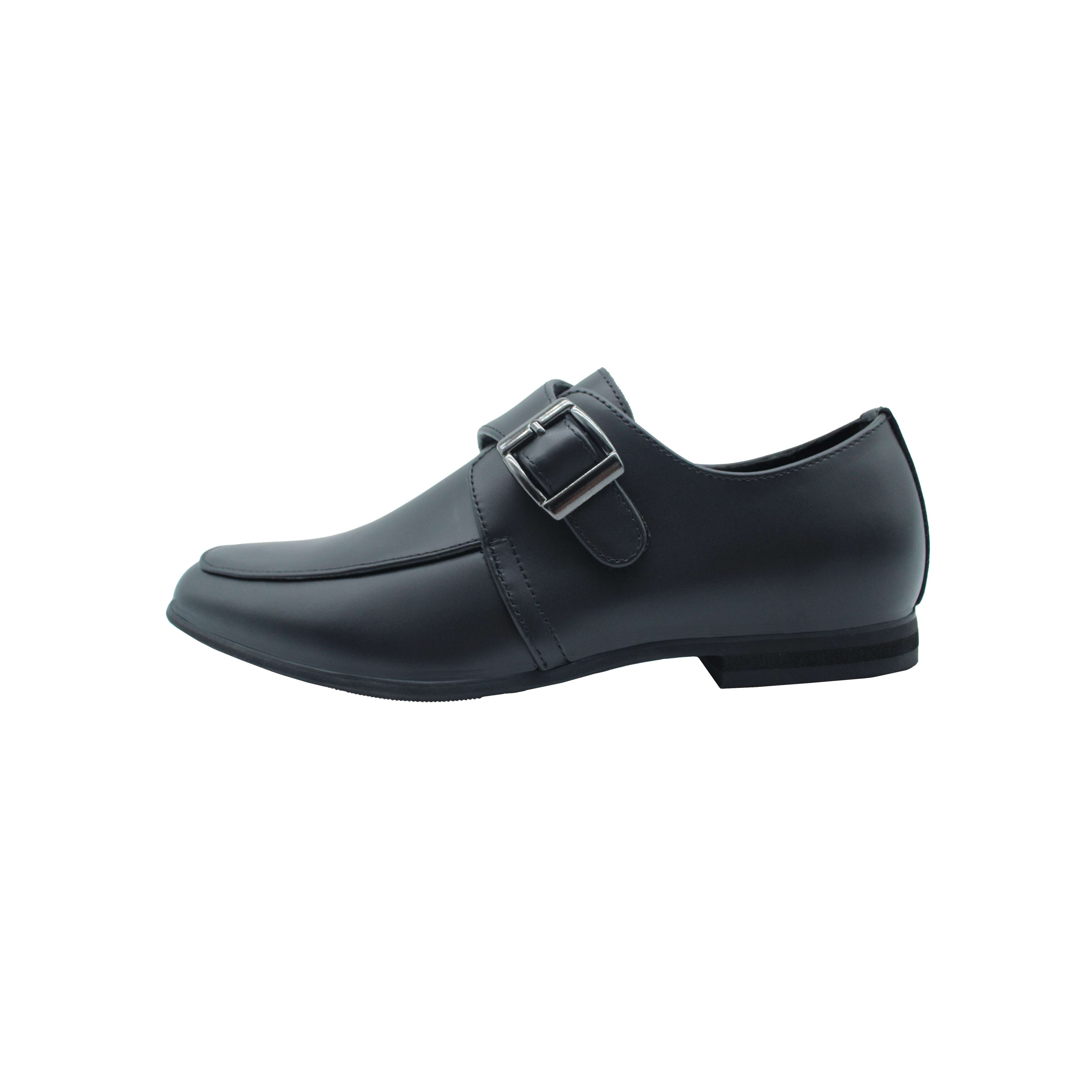 Dress Buckles, Black Leather