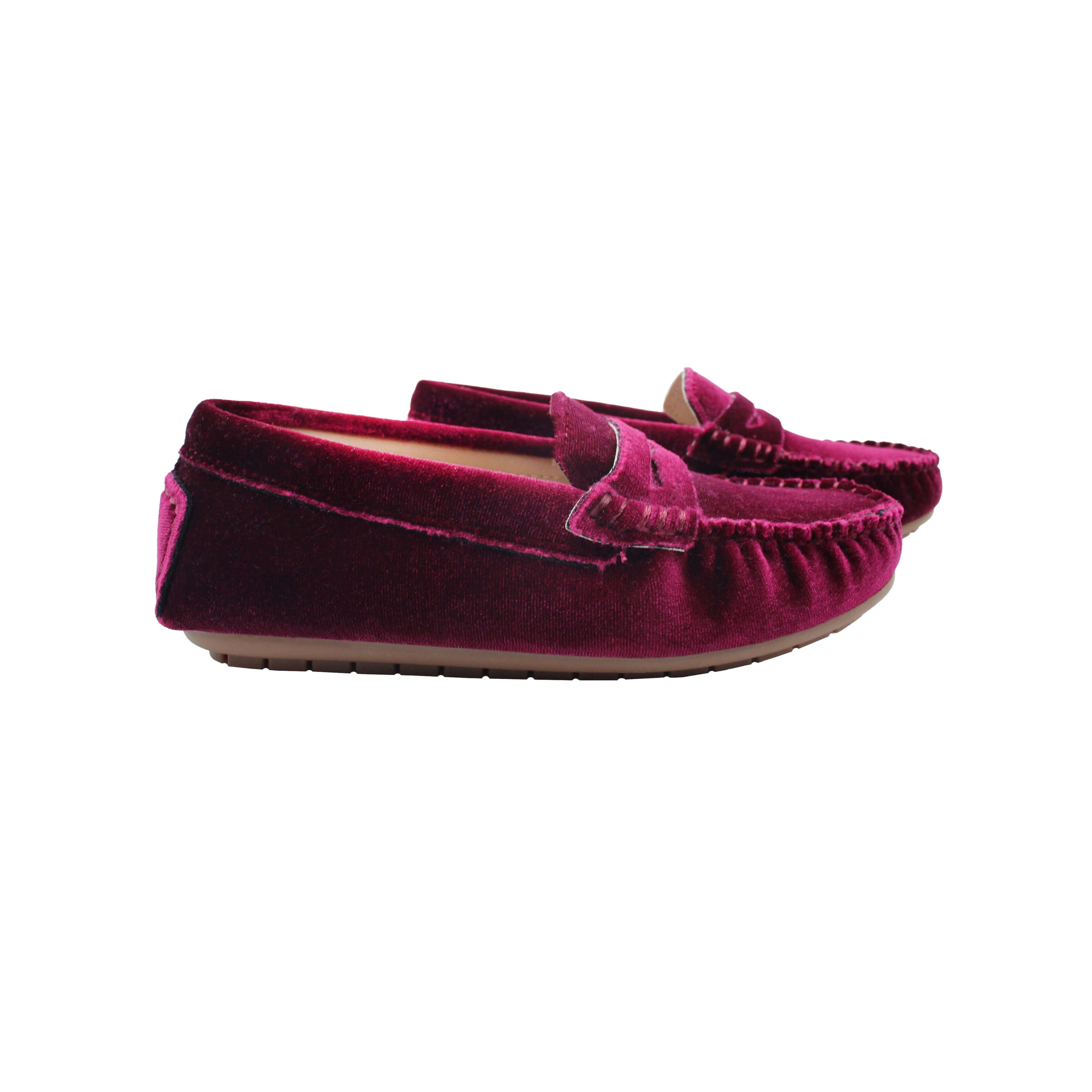 Loafer, Burgundy Velvet