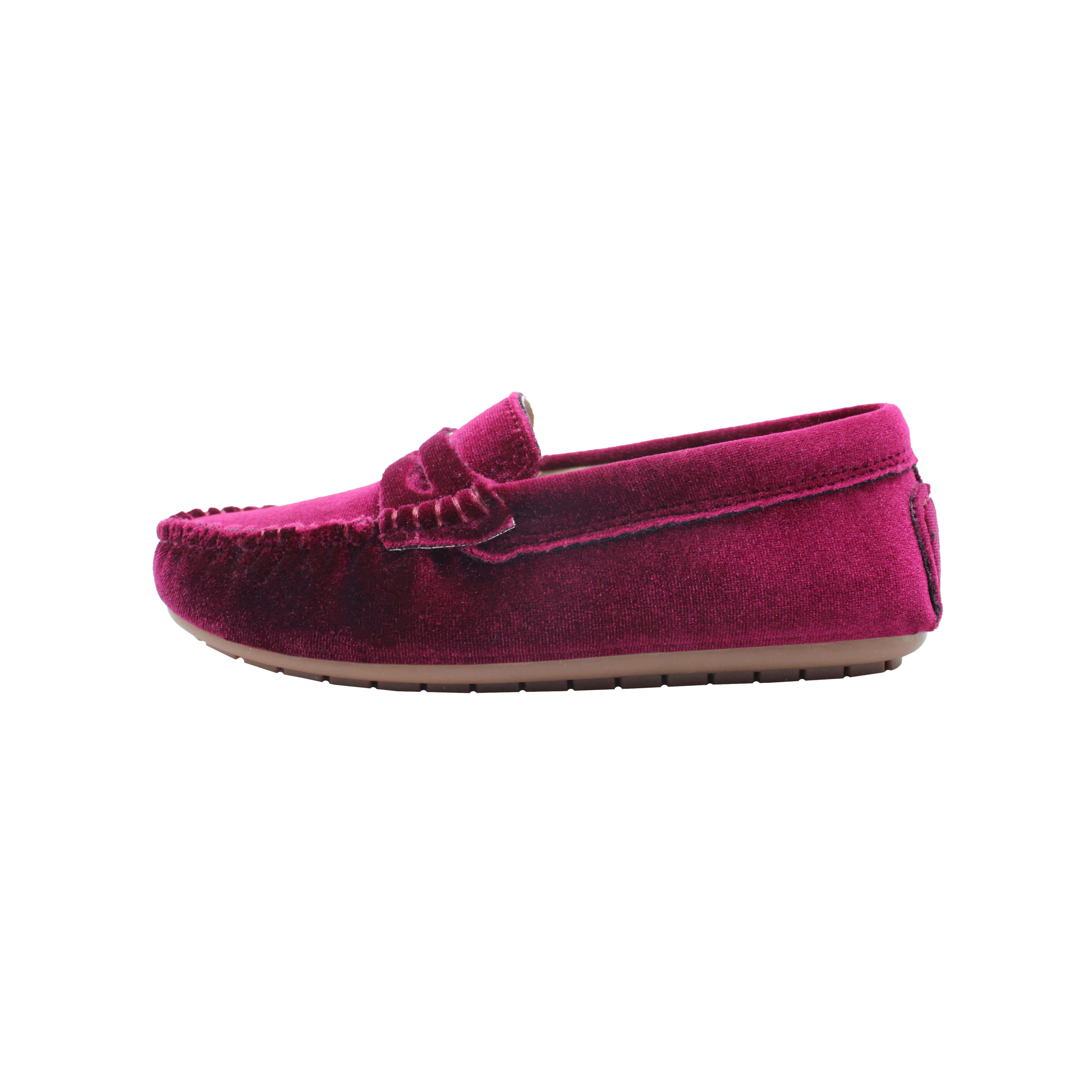 Loafer, Burgundy Velvet