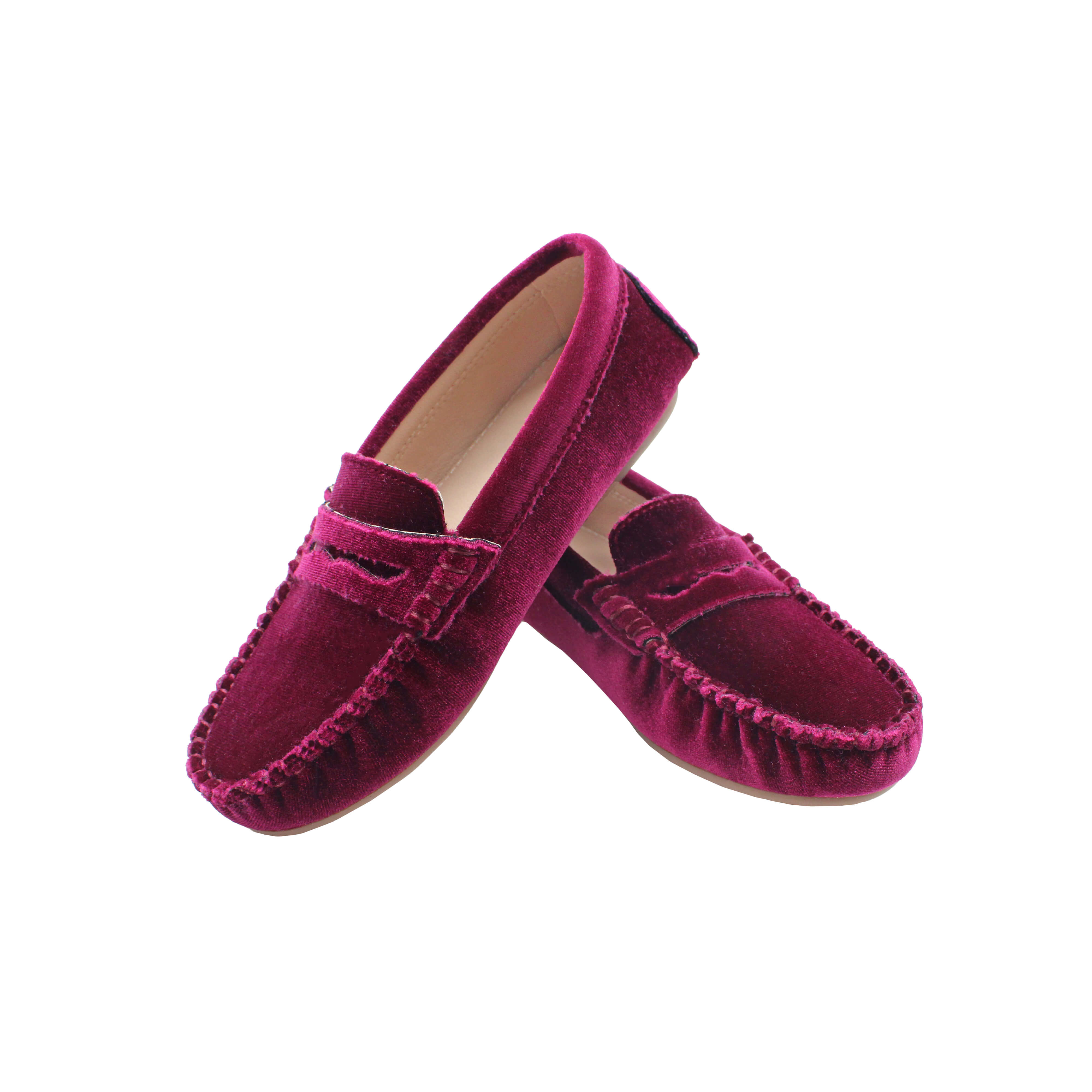Loafer, Burgundy Velvet