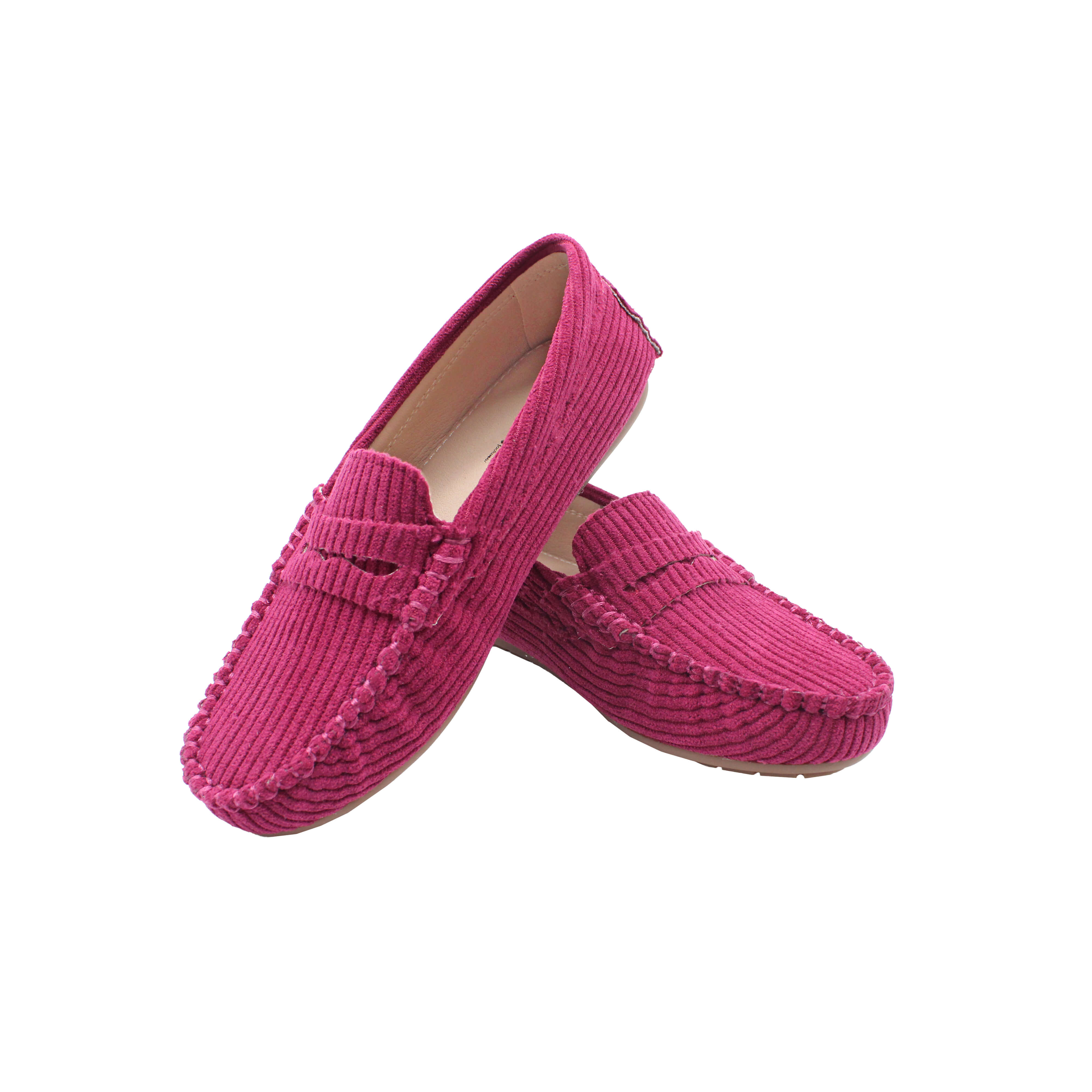 Loafer, Plum Corduroy Fabric
