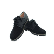 Wingtip Laces, Black Corduroy Fabric