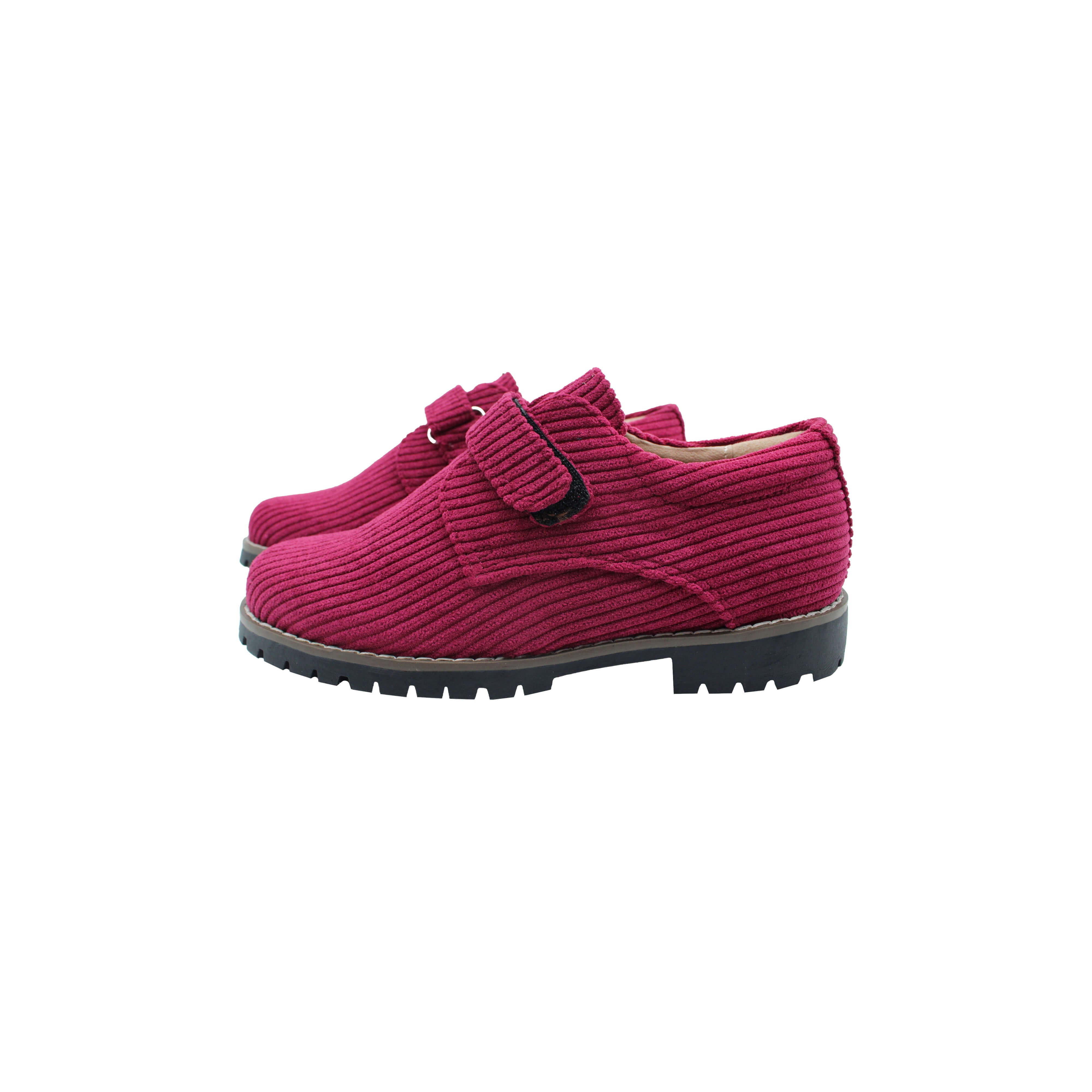Single Velcro, Plum Corduroy Fabric