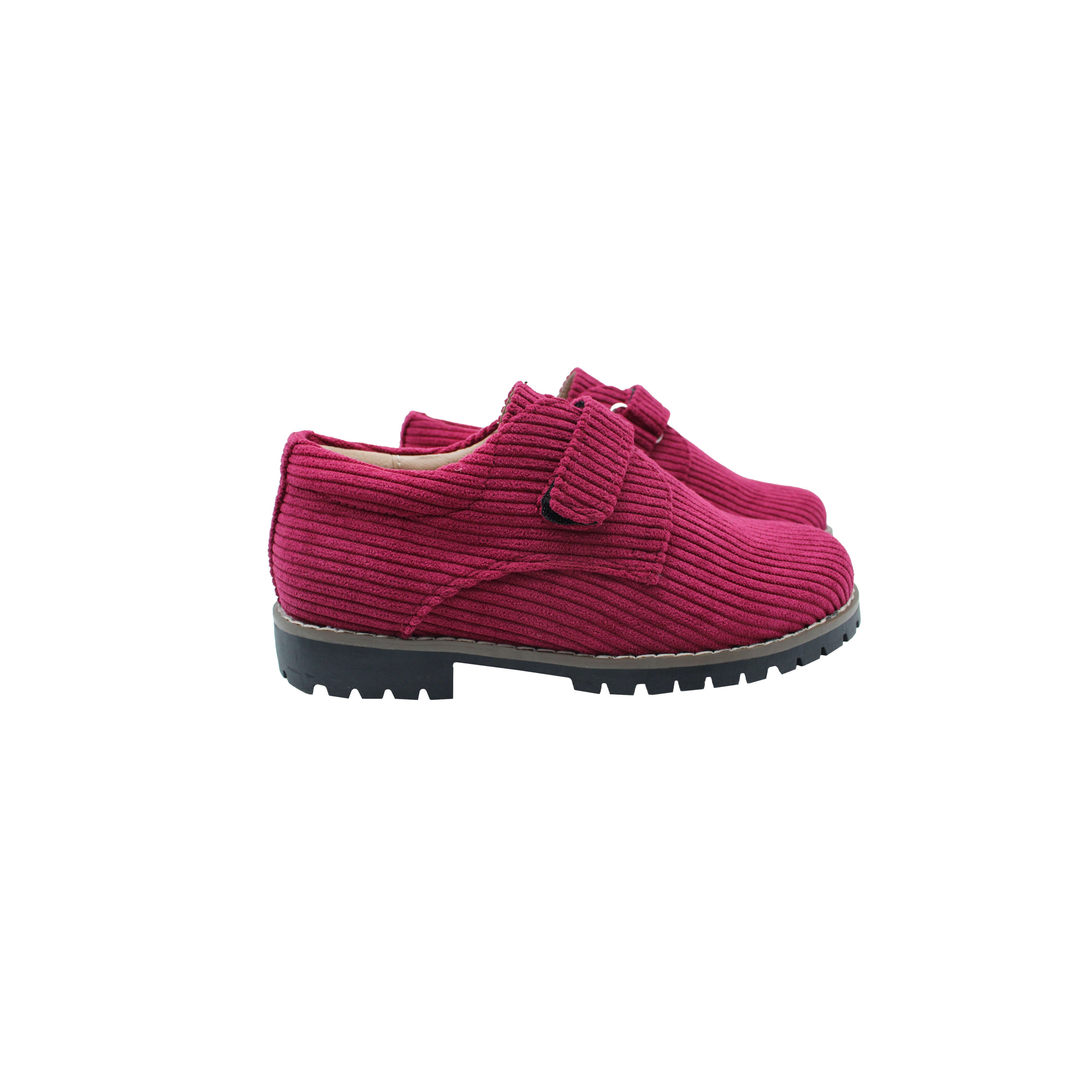 Single Velcro, Plum Corduroy Fabric