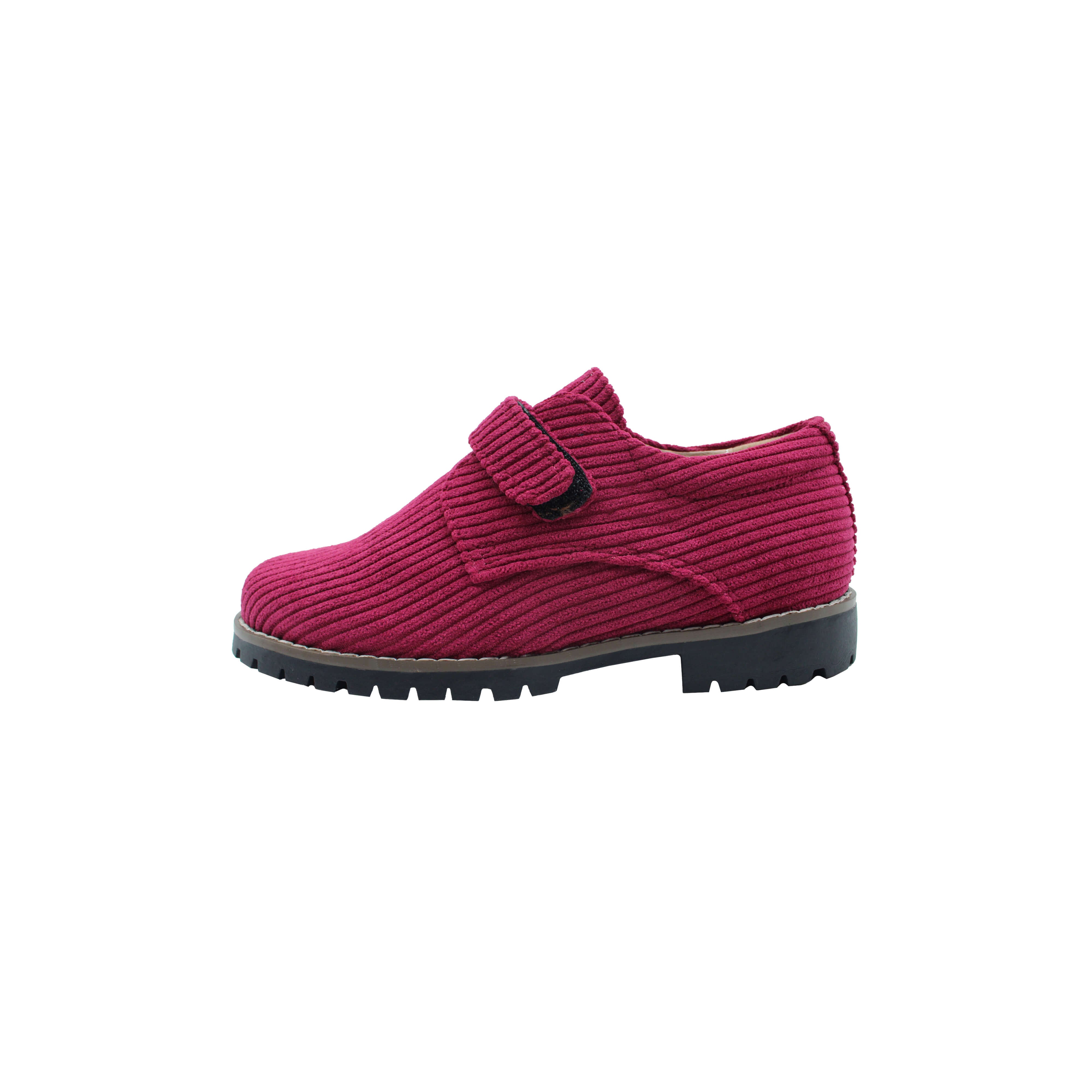 Single Velcro, Plum Corduroy Fabric