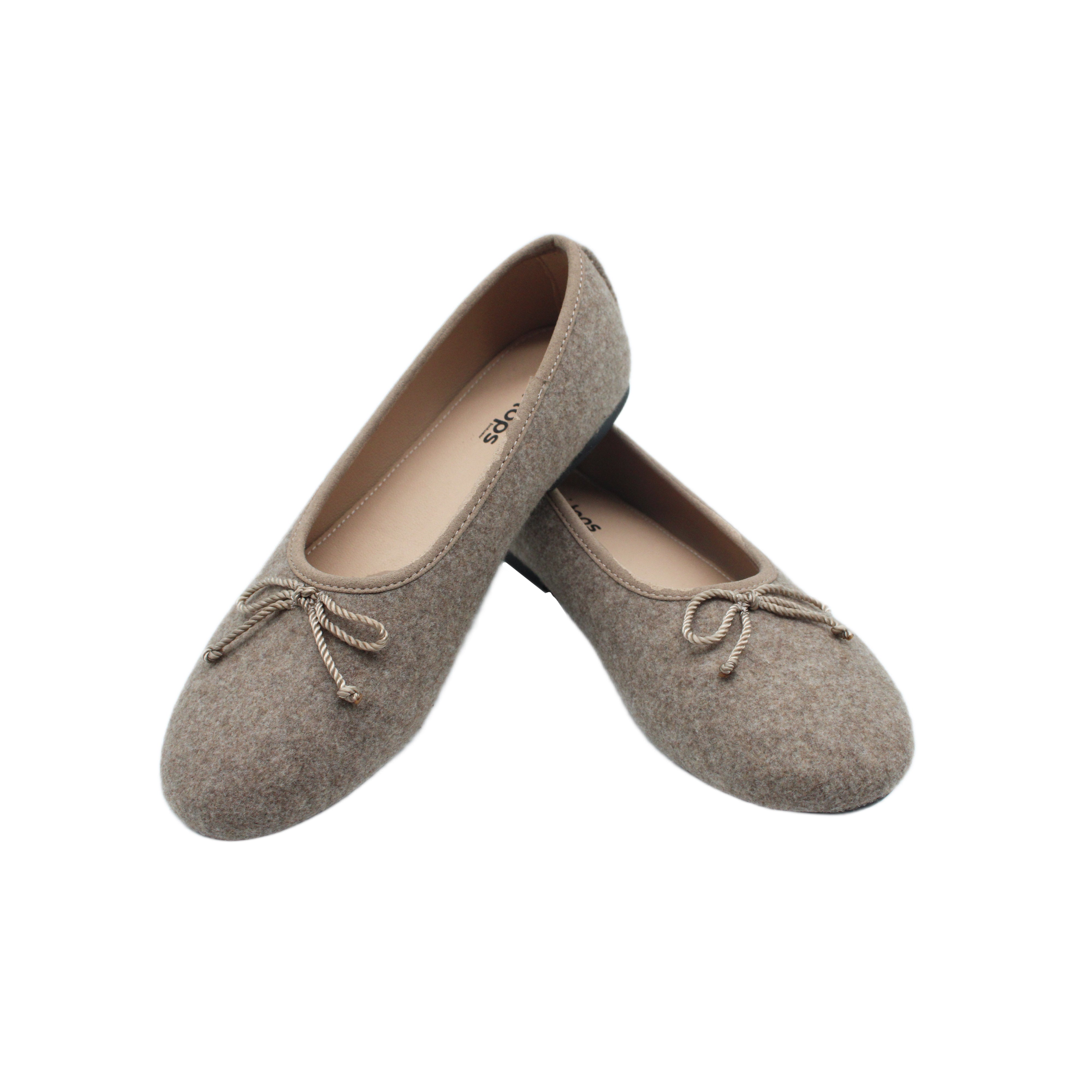 Felt Ballet, Taupe Flannel
