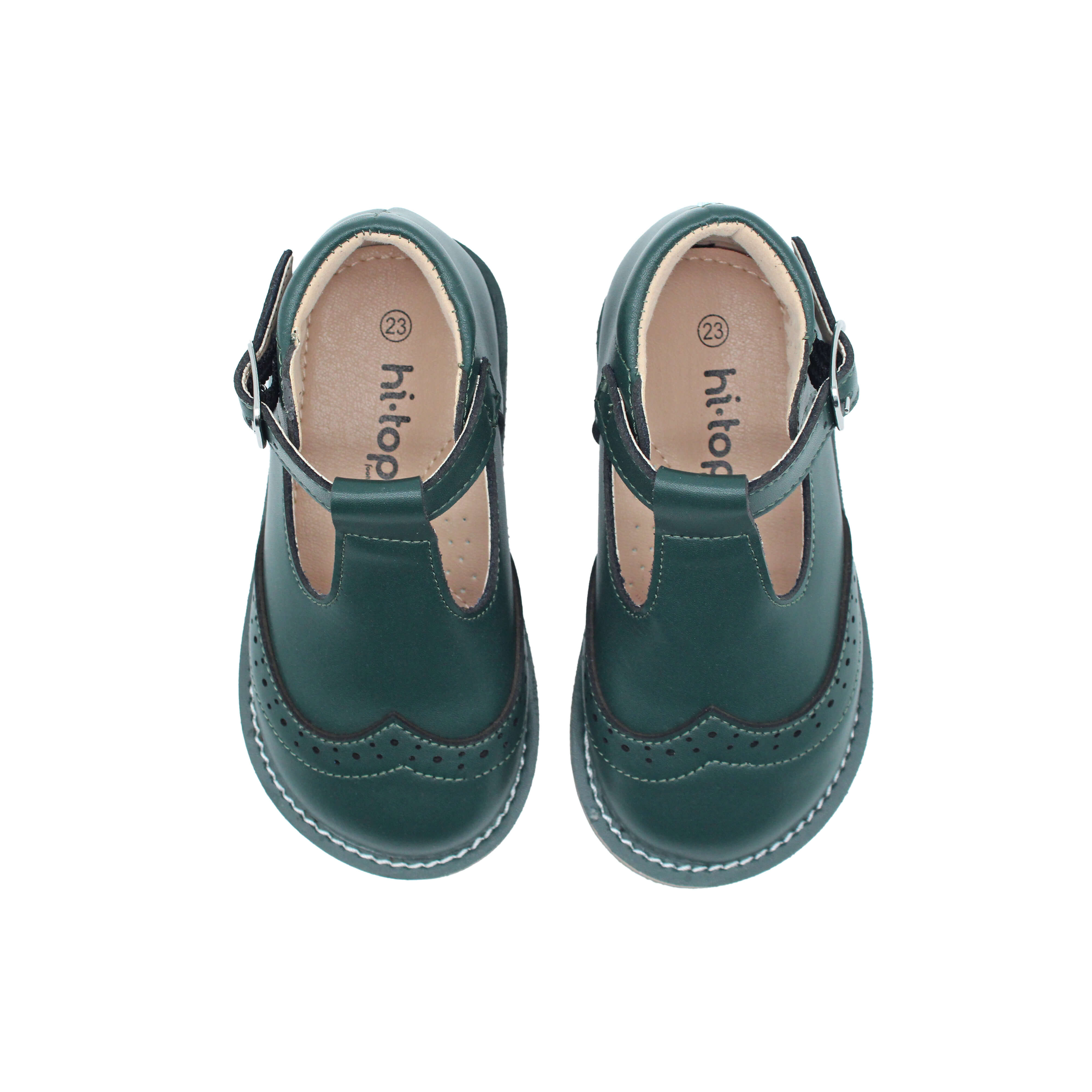 Wingtip T-Strap, Green