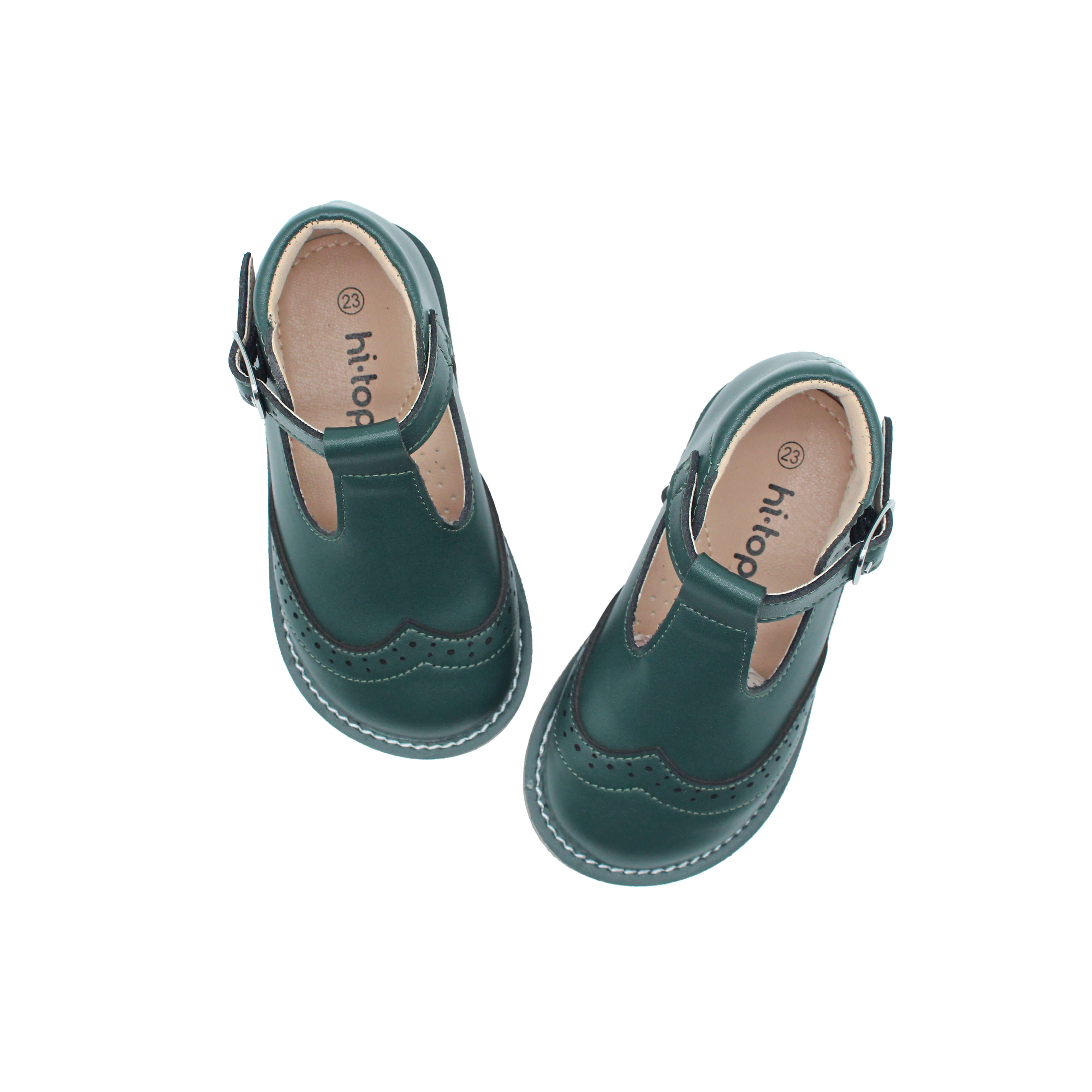 Wingtip T-Strap, Green