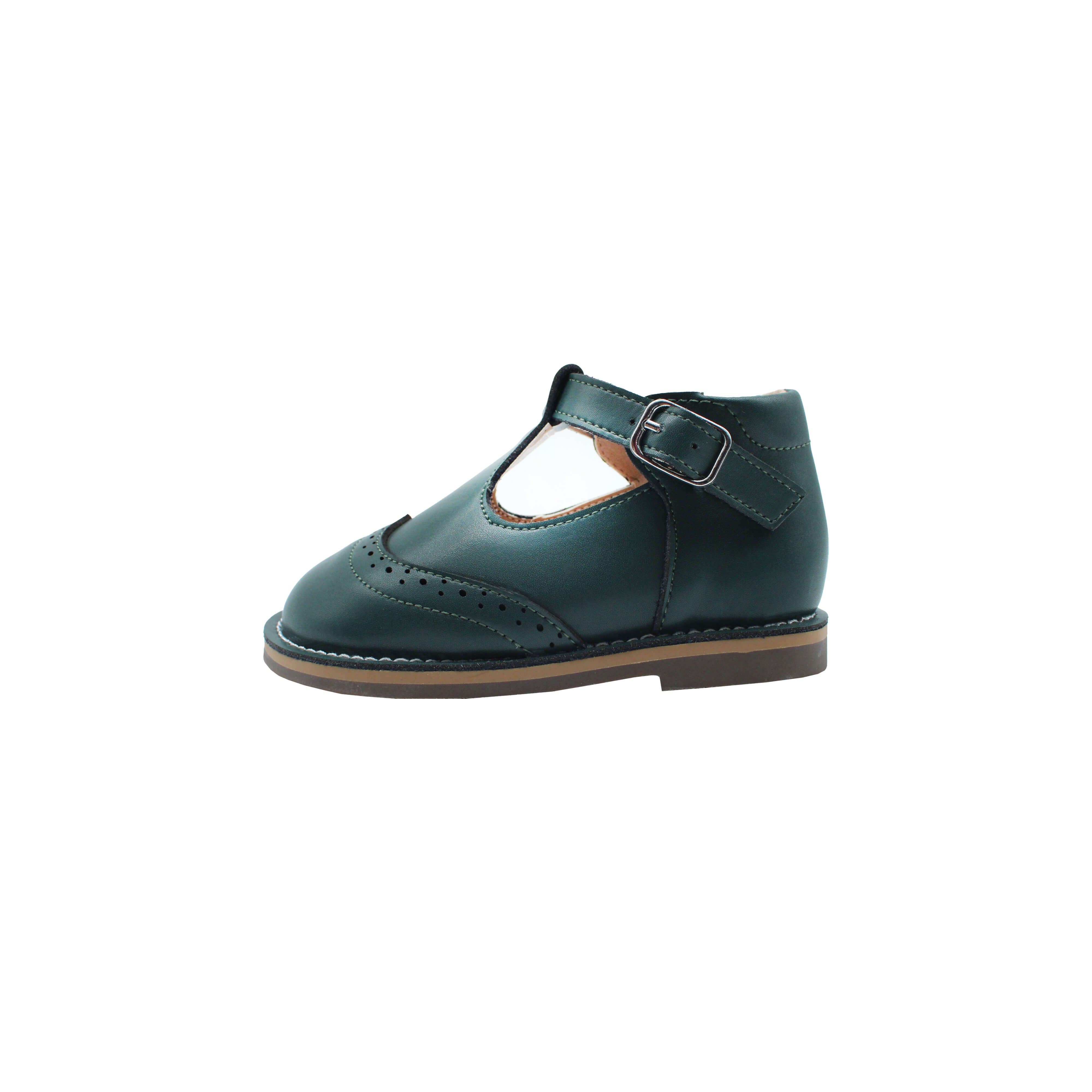 Wingtip T-Strap, Green
