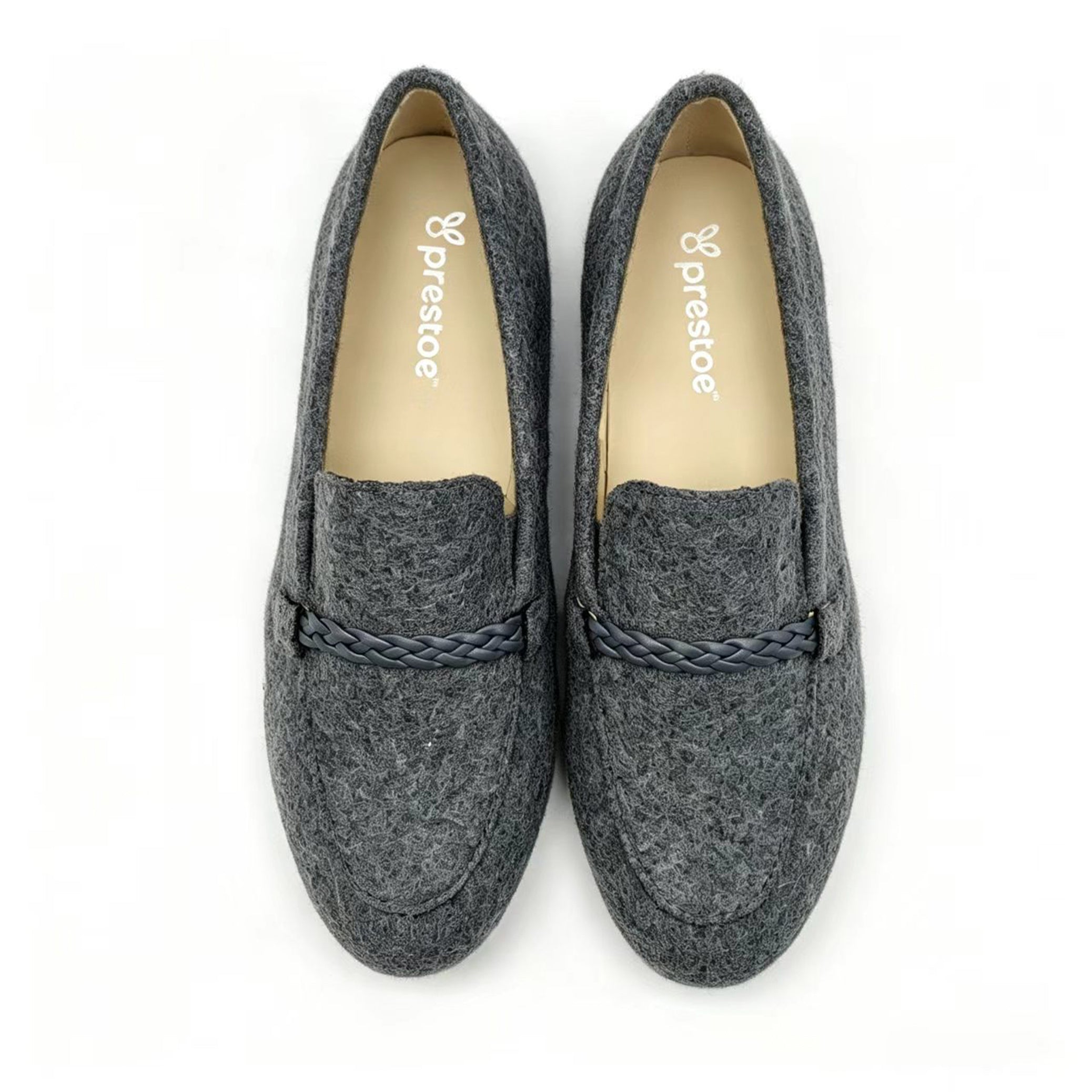 Grey Flannel Braided Strap Loafer -SBG24