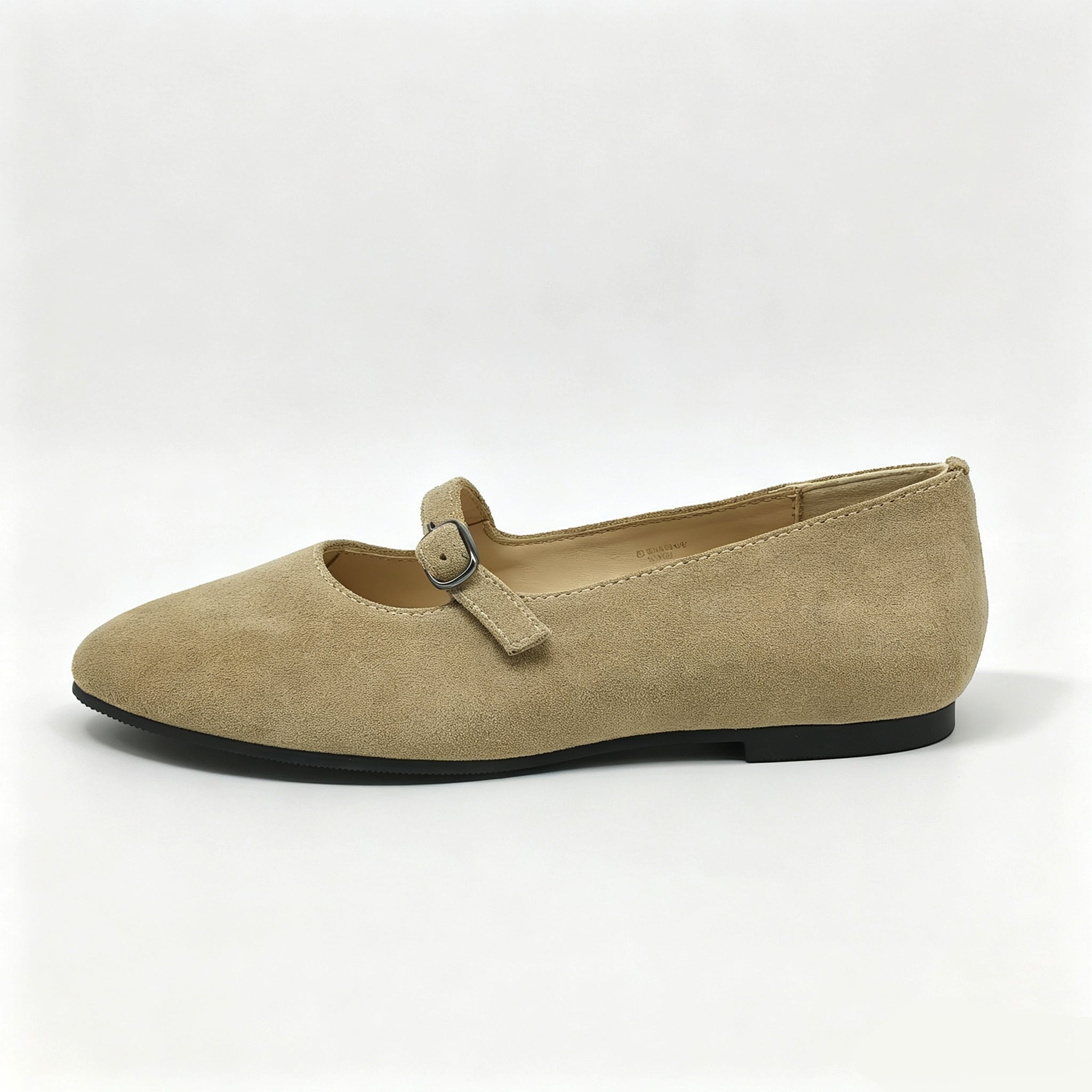 Light Taupe Suede Low T-Strap-SG21