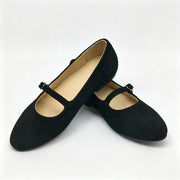 Black Suede Low T-Strap -SG22