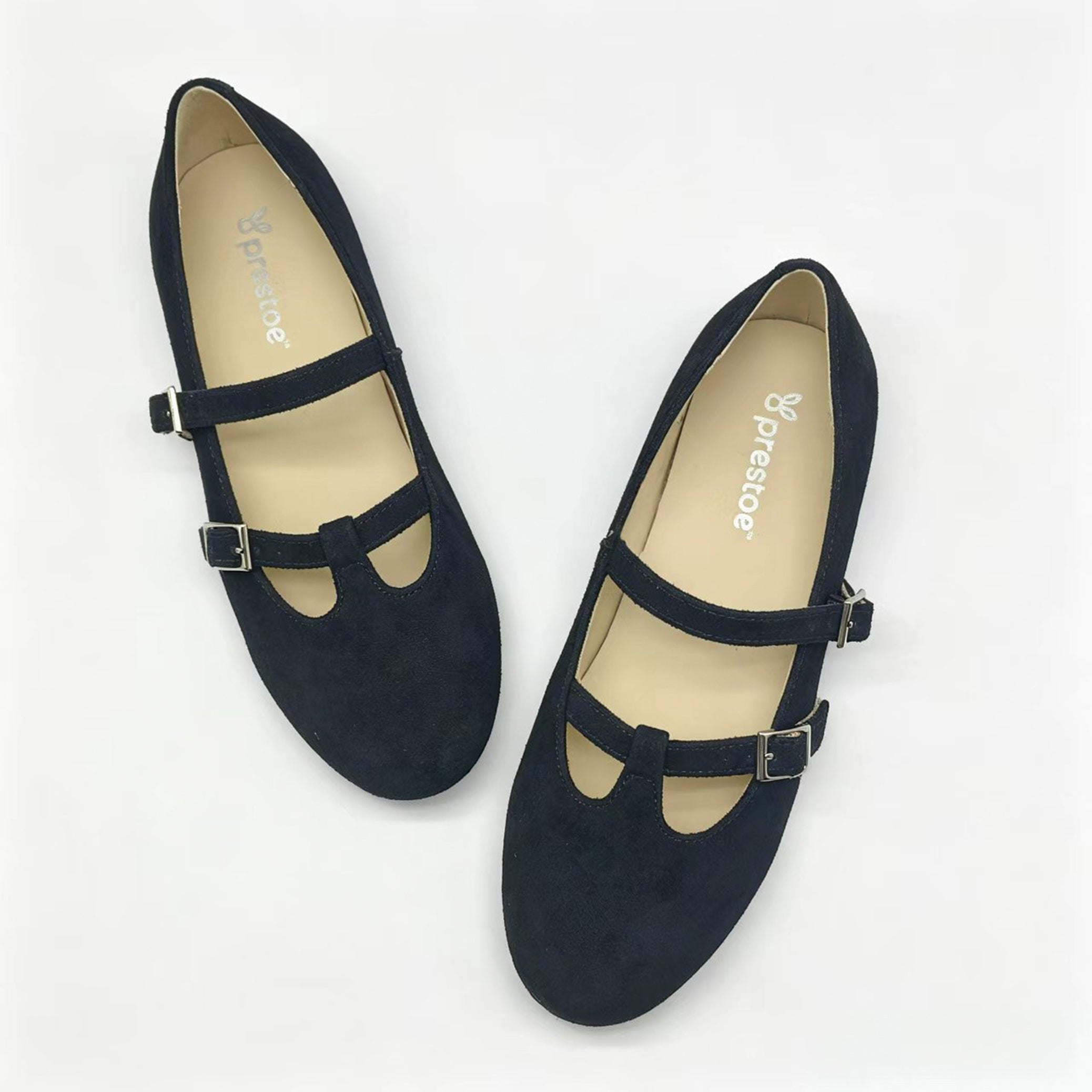 Black Suede T-Strap, Mary Jane,-SG42