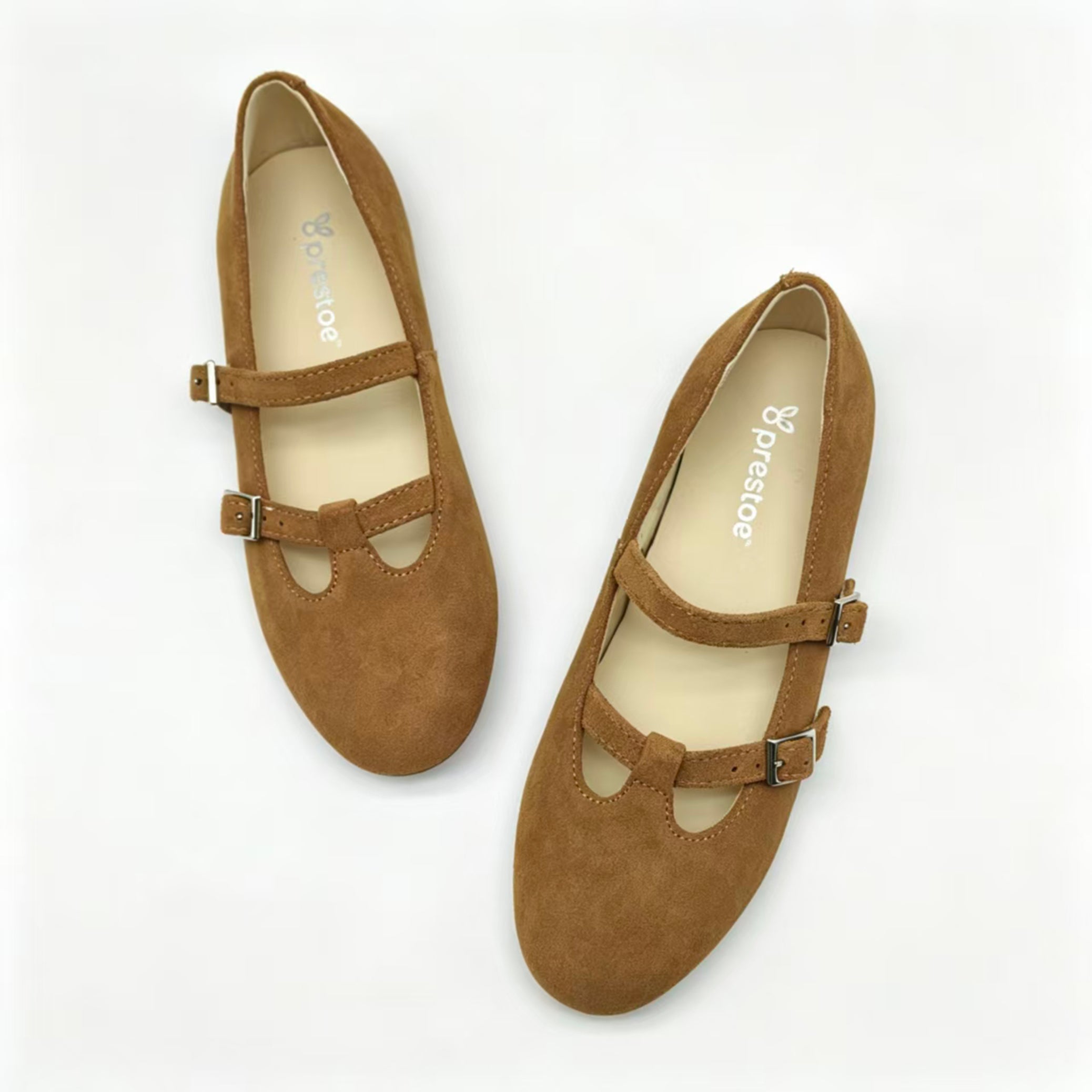 Brown Suede T-Strap, Mary Jane,-SG43