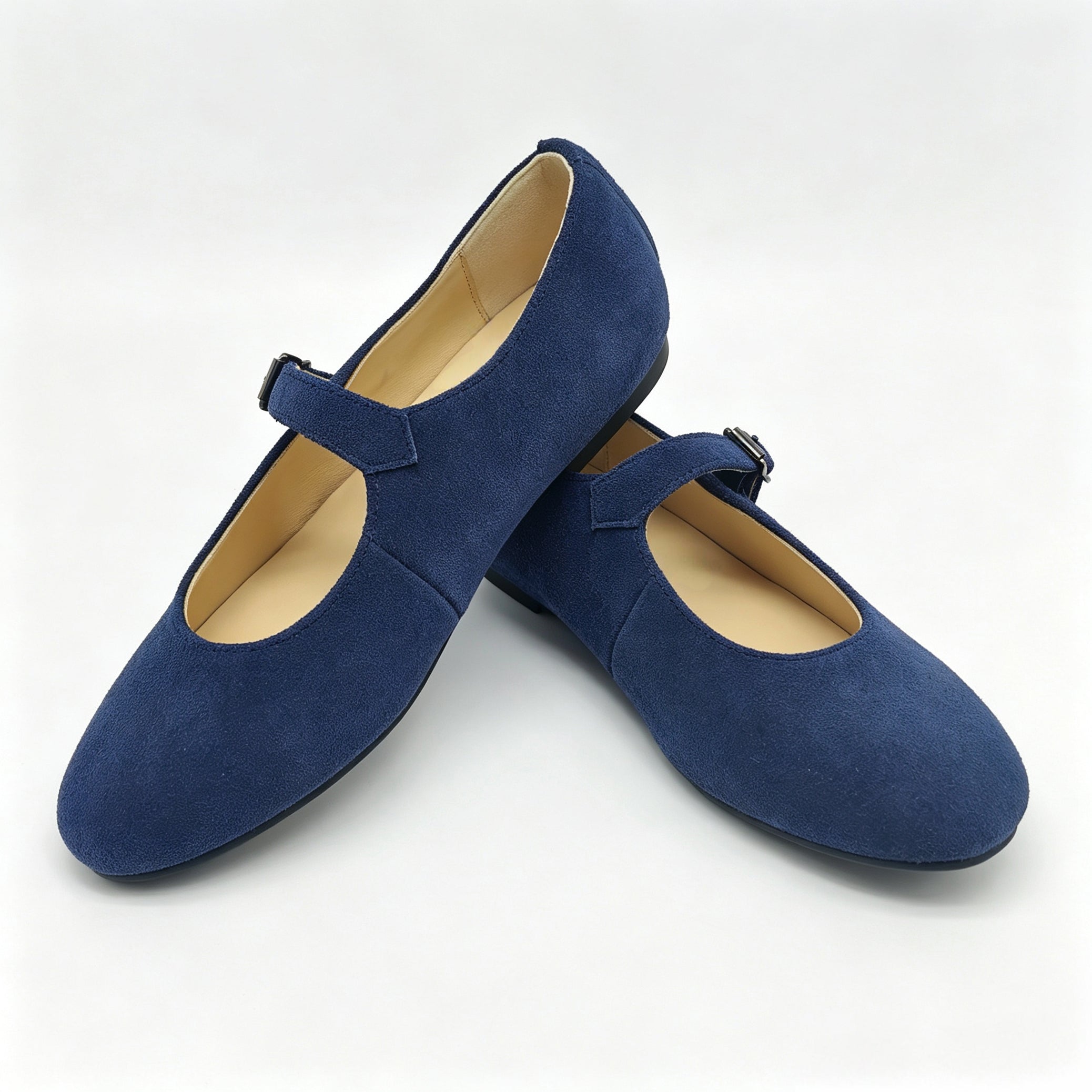 Navy Suede Mary Jane-SG55