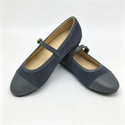 Grey Suede Cap-Toe Mary-Jane-SG62