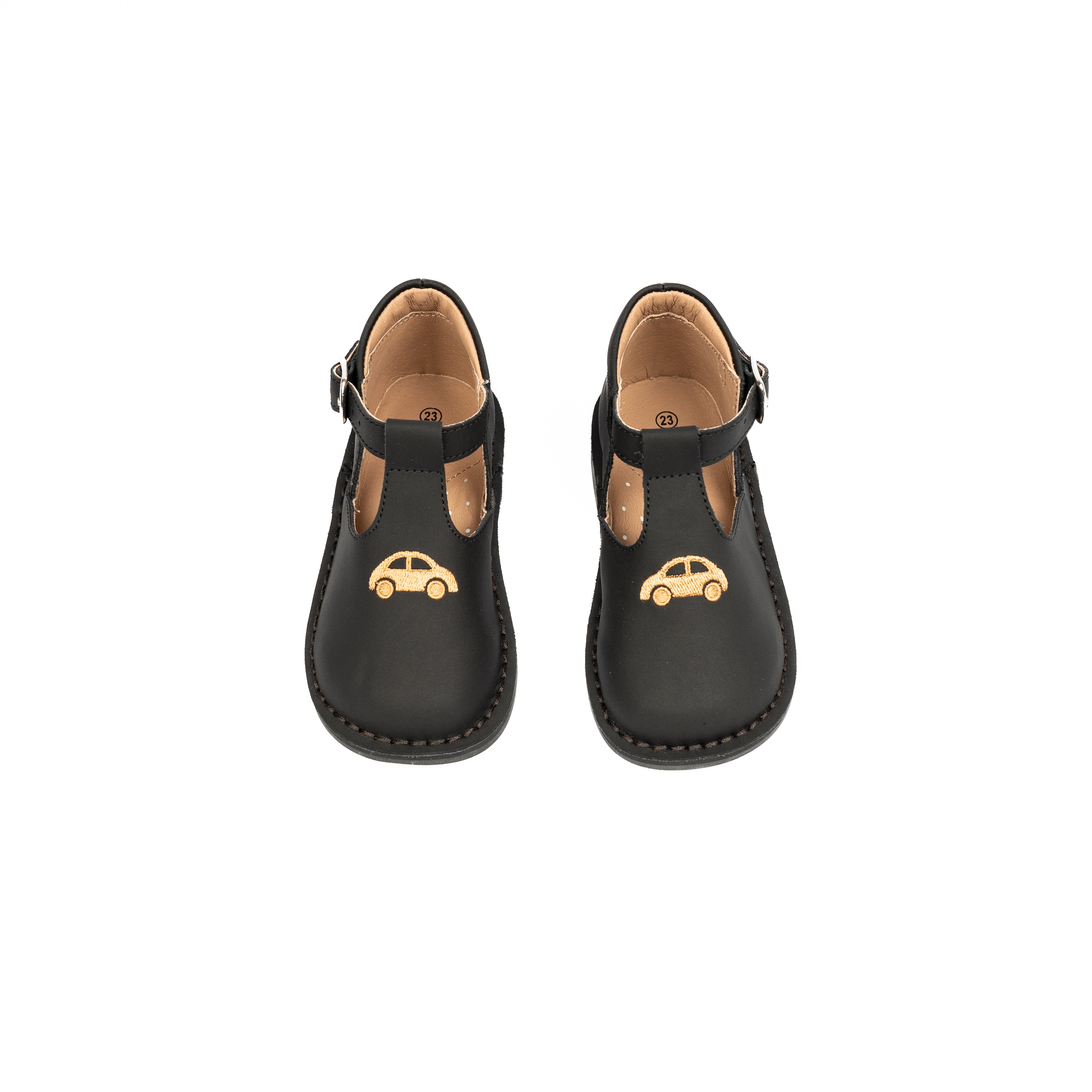 Black Nubuck T-Strap Buckle-WY11