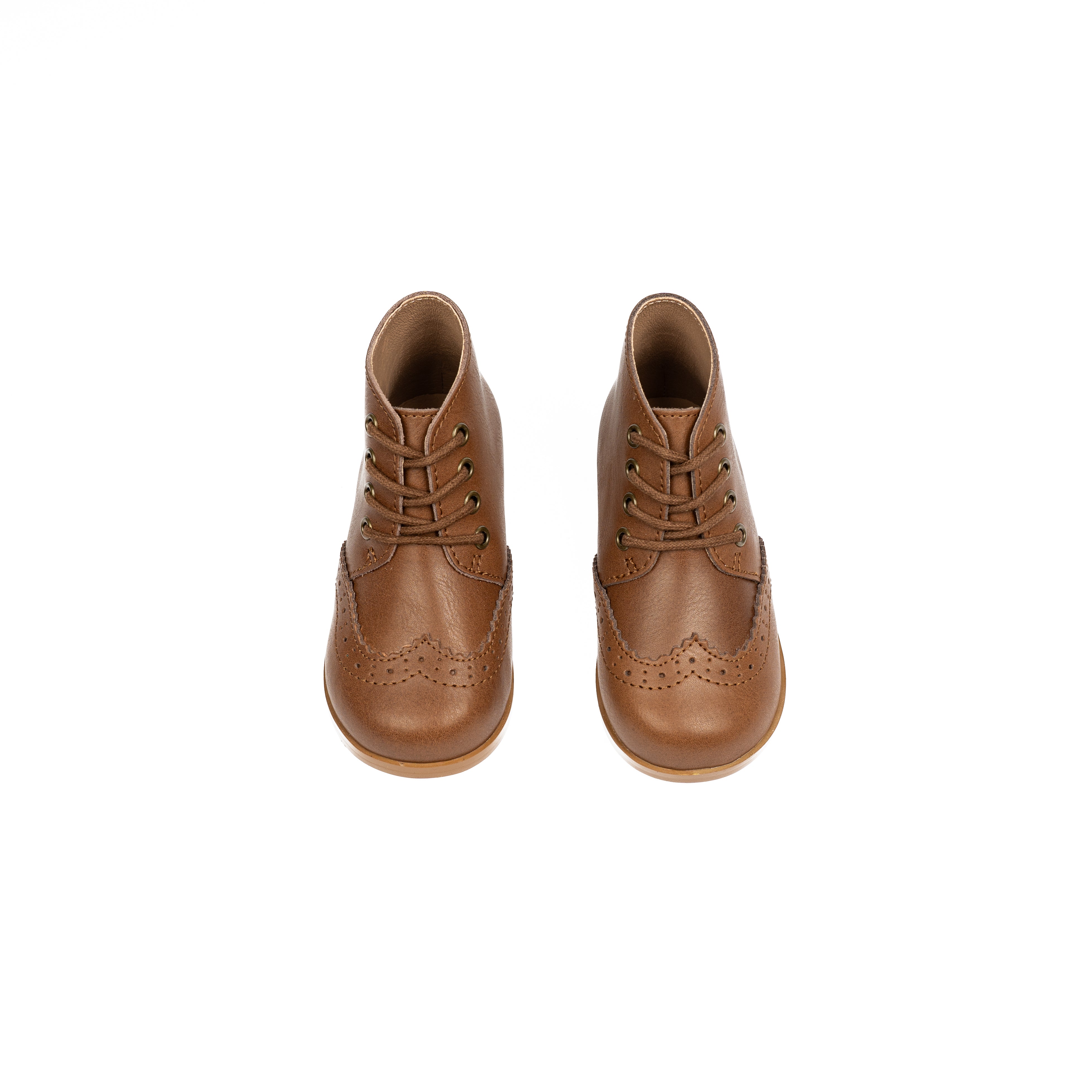 Brown Nubuck Laced Shoe Wing-Tip-WY22