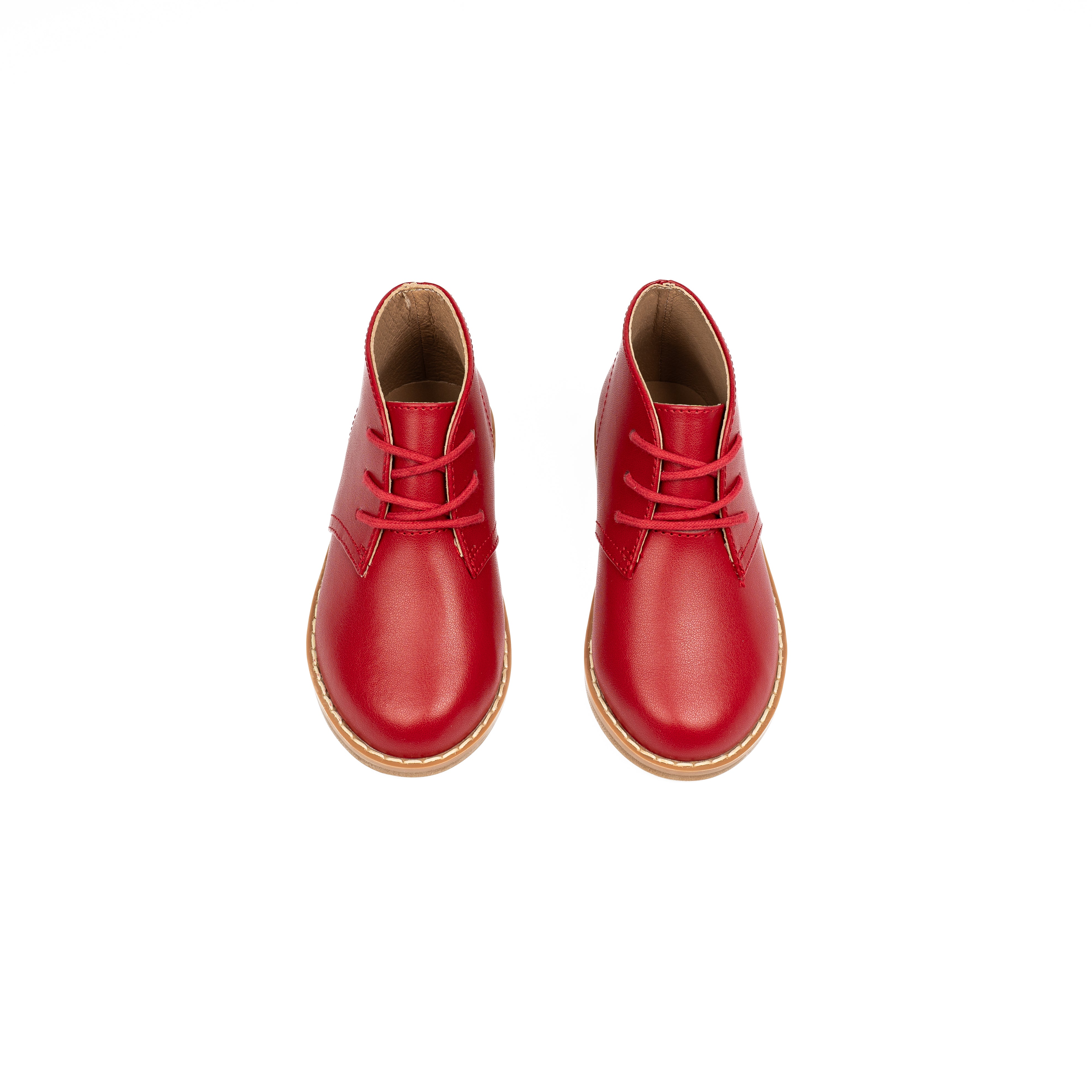 Red Leather Laced Shoe-WY25