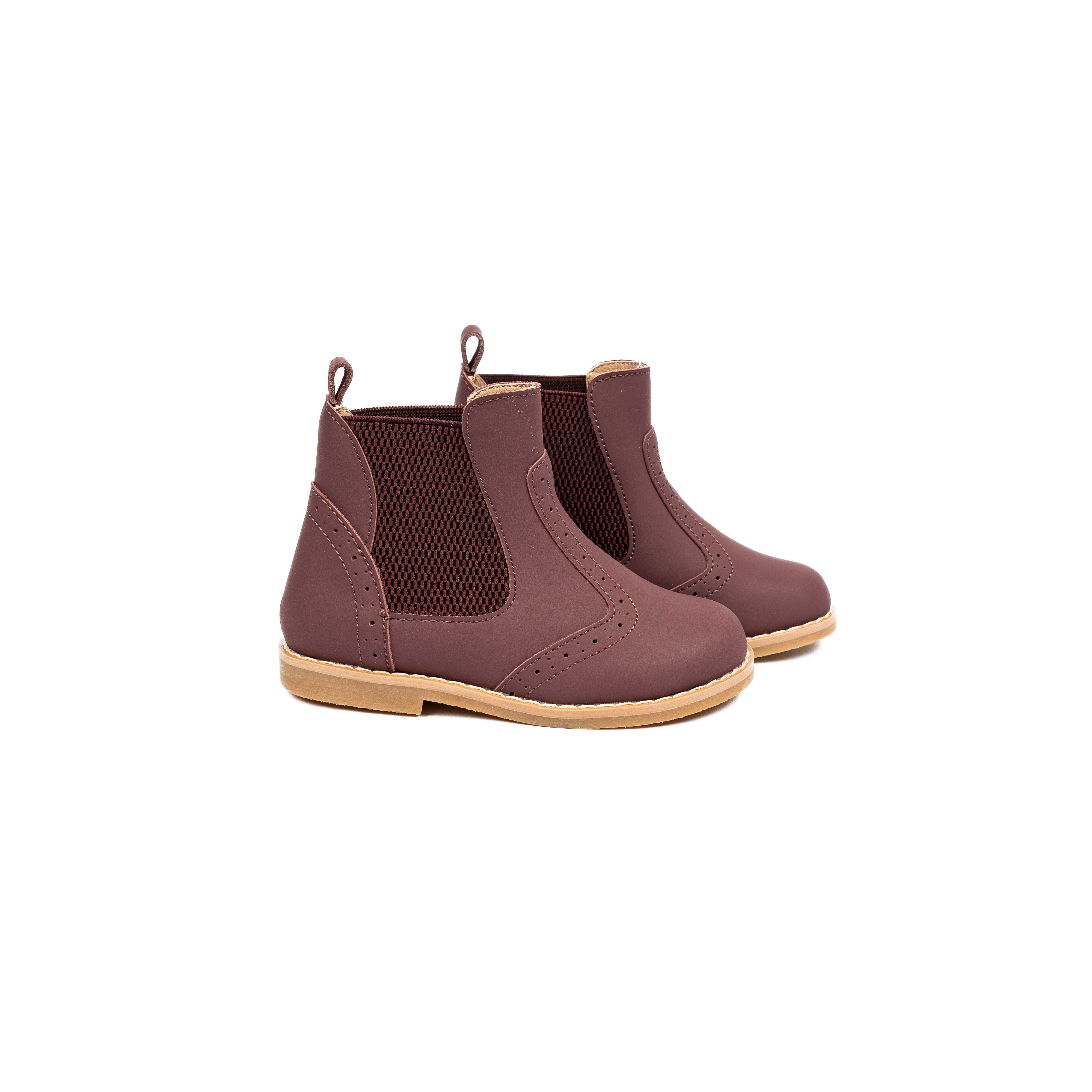 Burgundy Nubuck HiTop Laced Shoe-WY41